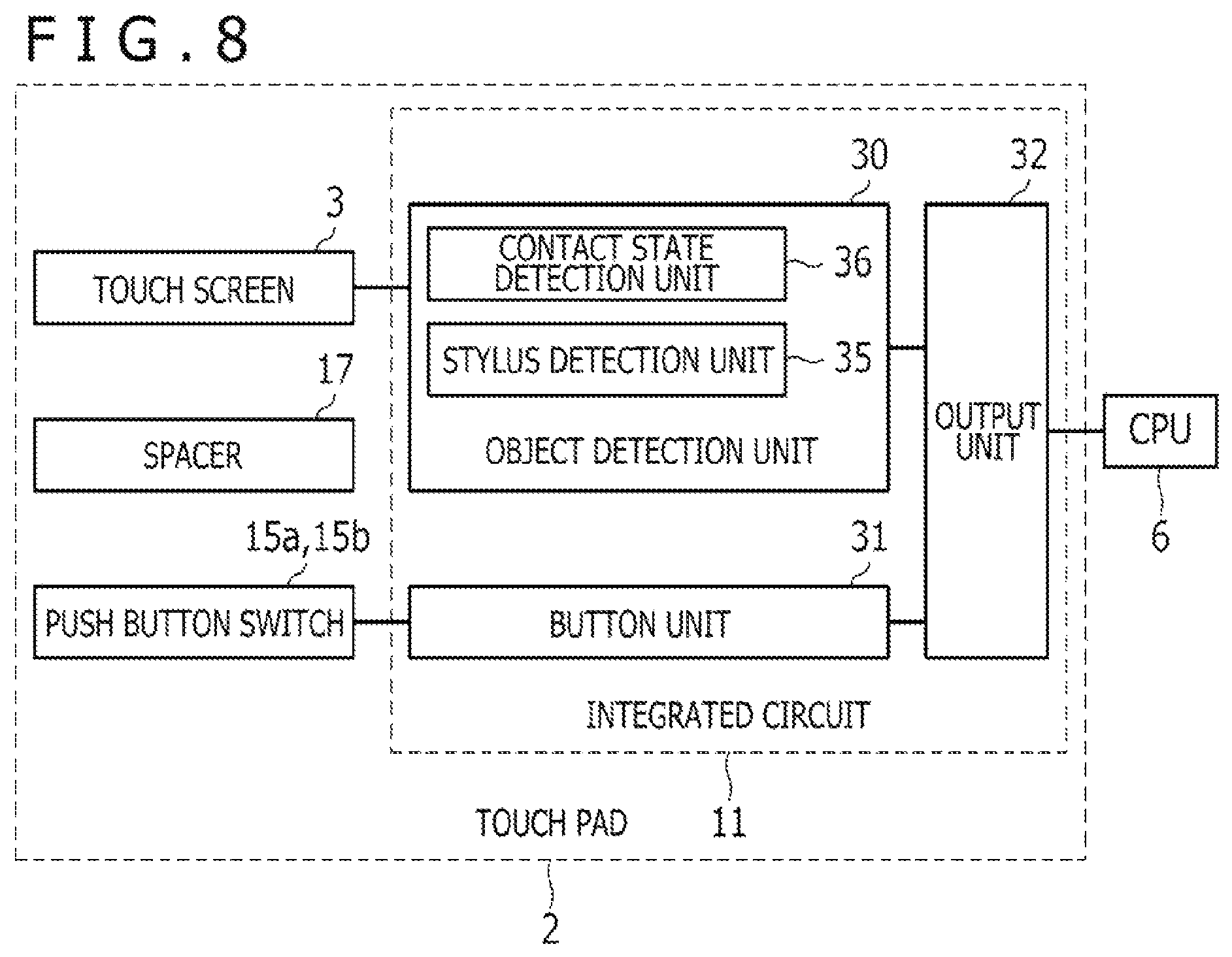 Patent US11782530 Figure 7 – Touch pad and computer