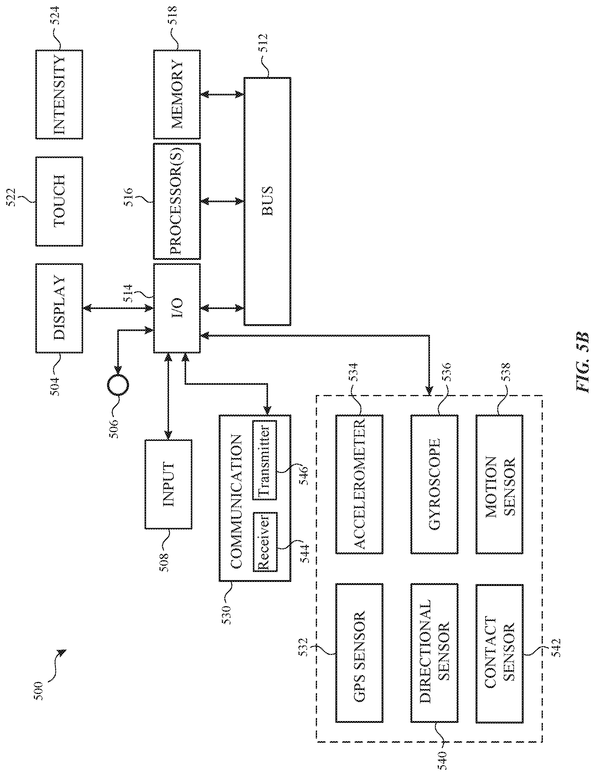 Patent US11782531 Figure 8 – Gesture detection, list navigation, and item selection using a crown and sensors