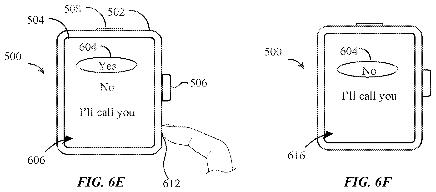 Patent US11782531 Figure 11 – Gesture detection, list navigation, and item selection using a crown and sensors