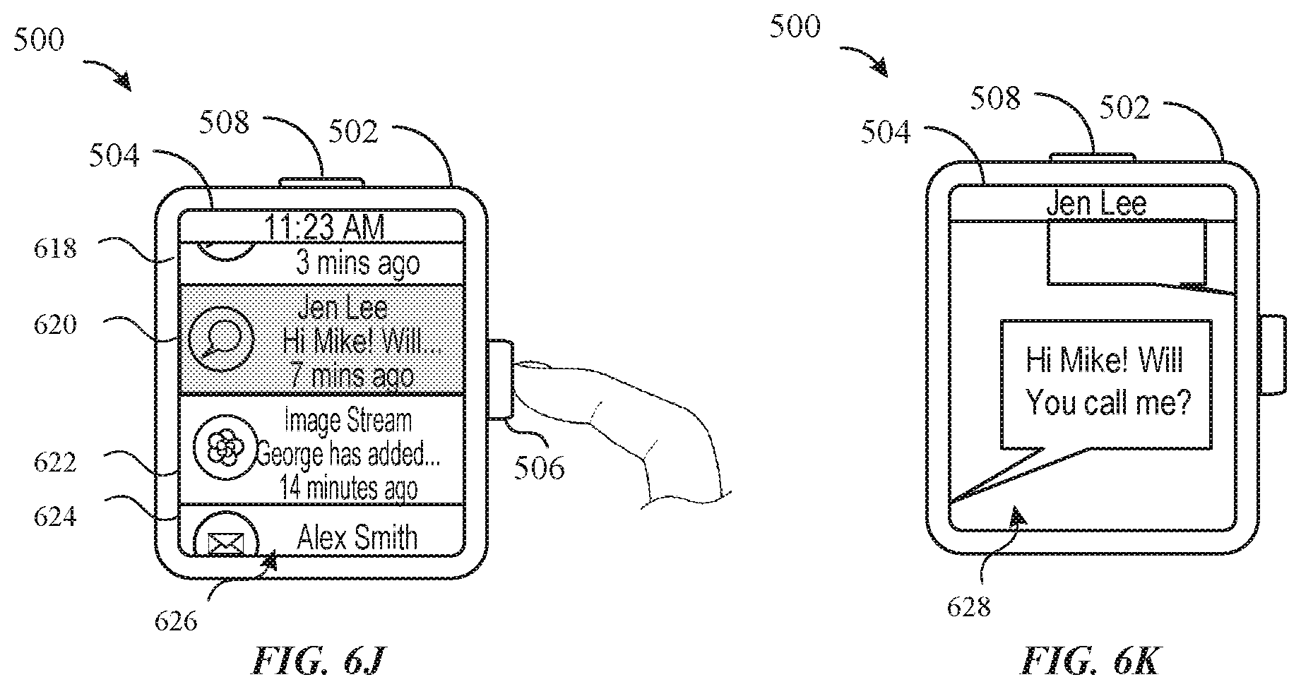 Patent US11782531 Figure 13 – Gesture detection, list navigation, and item selection using a crown and sensors