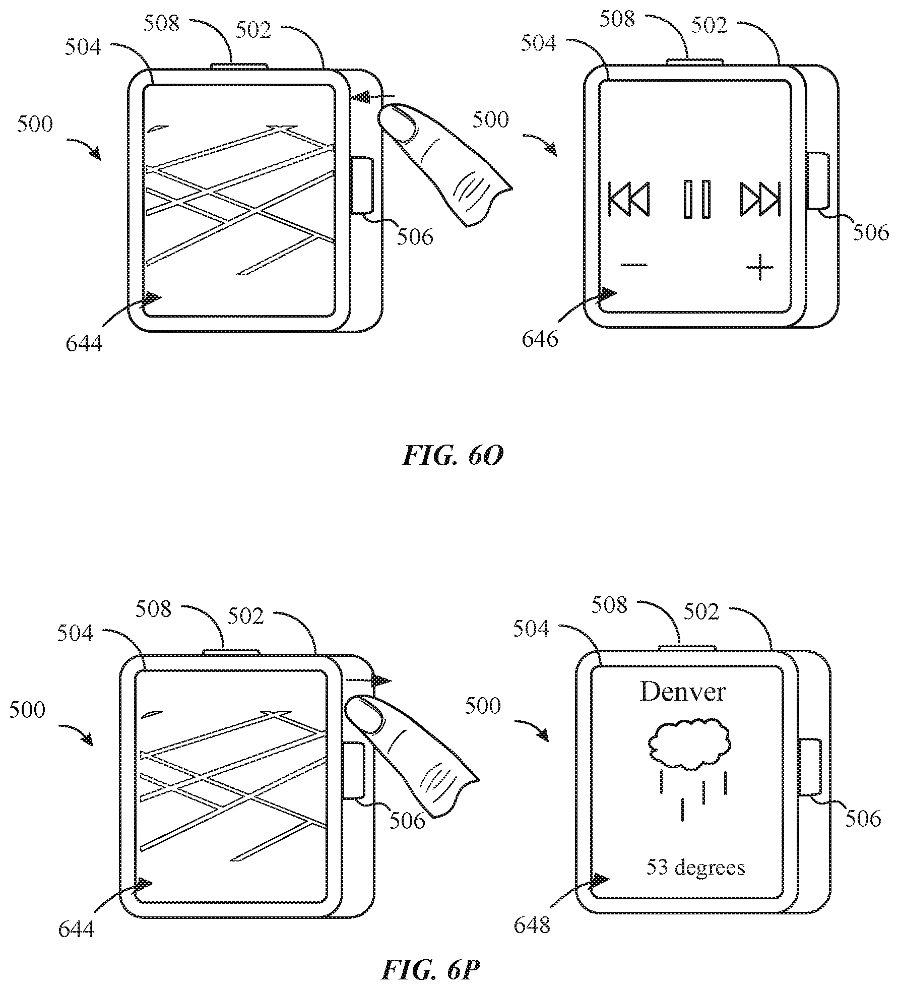 Patent US11782531 Figure 16 – Gesture detection, list navigation, and item selection using a crown and sensors