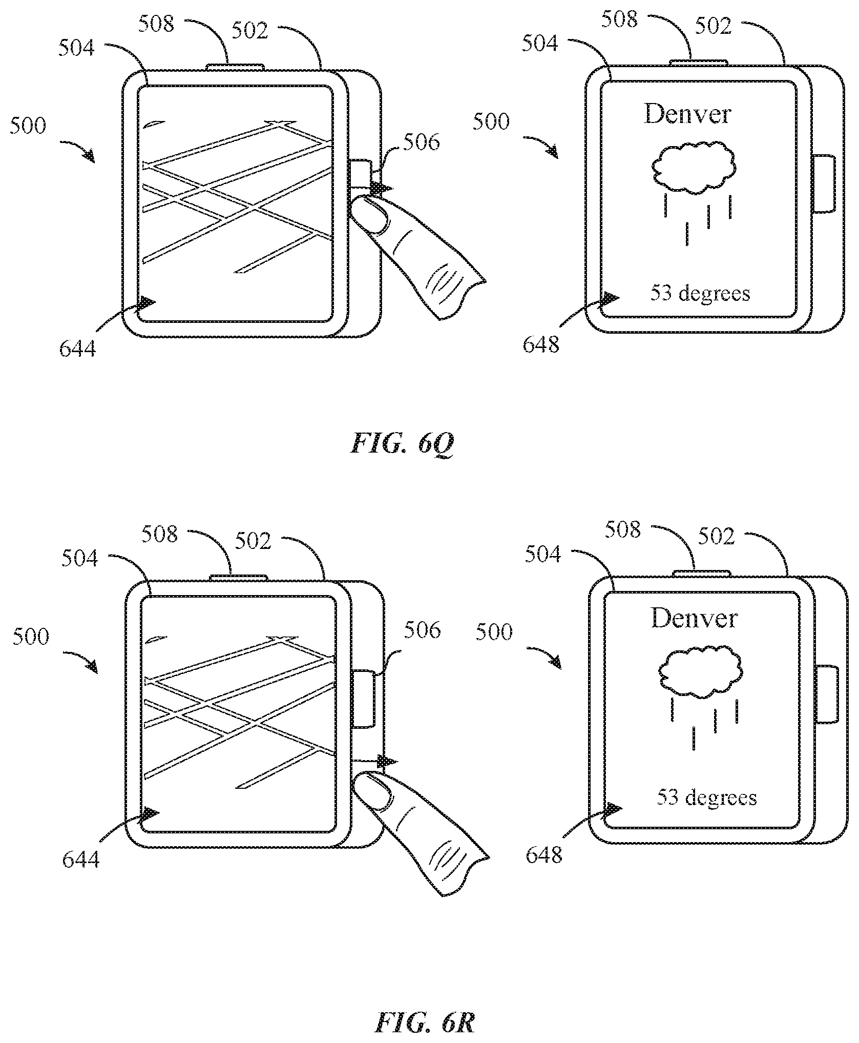 Patent US11782531 Figure 17 – Gesture detection, list navigation, and item selection using a crown and sensors