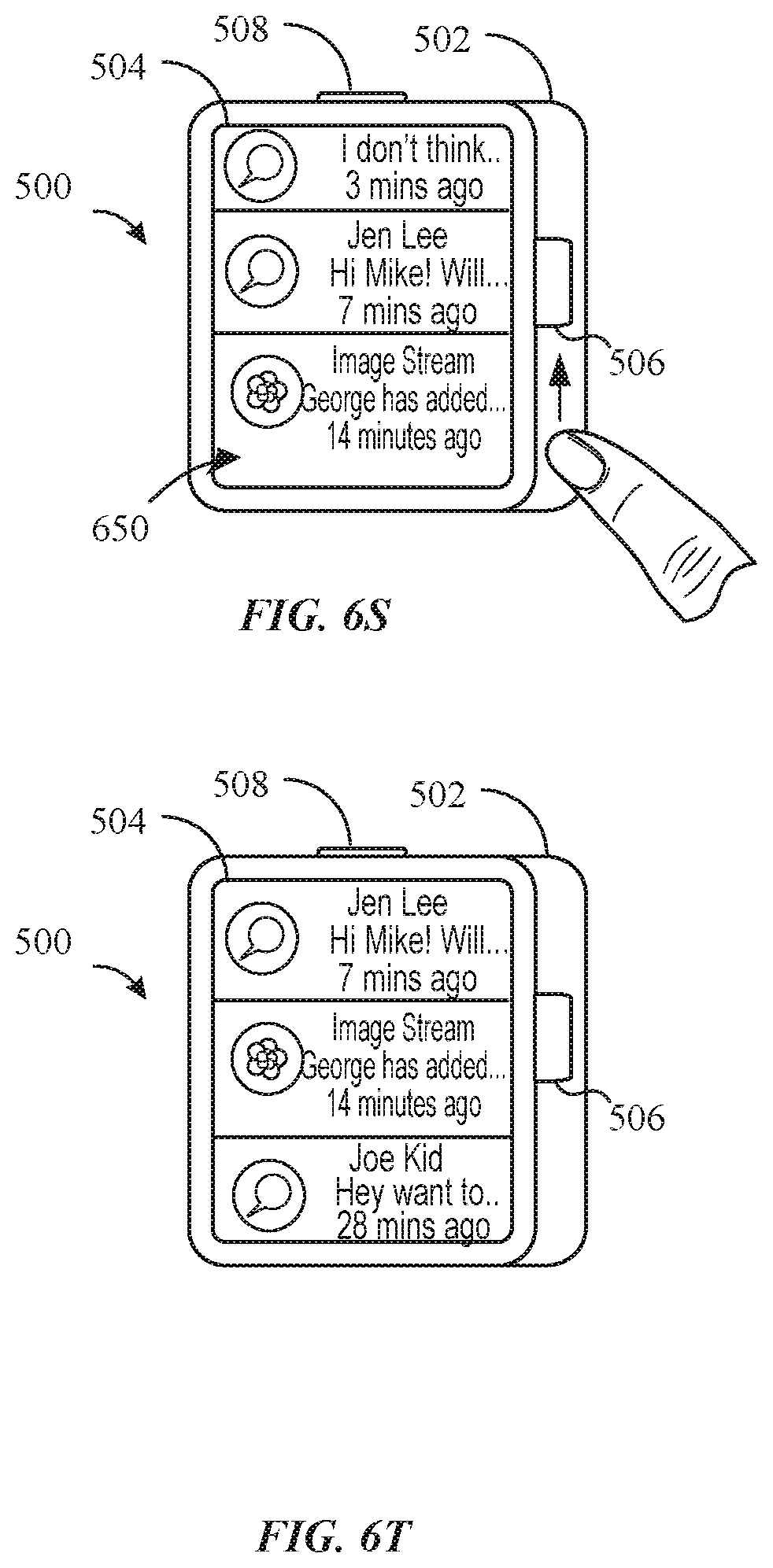 Patent US11782531 Figure 18 – Gesture detection, list navigation, and item selection using a crown and sensors
