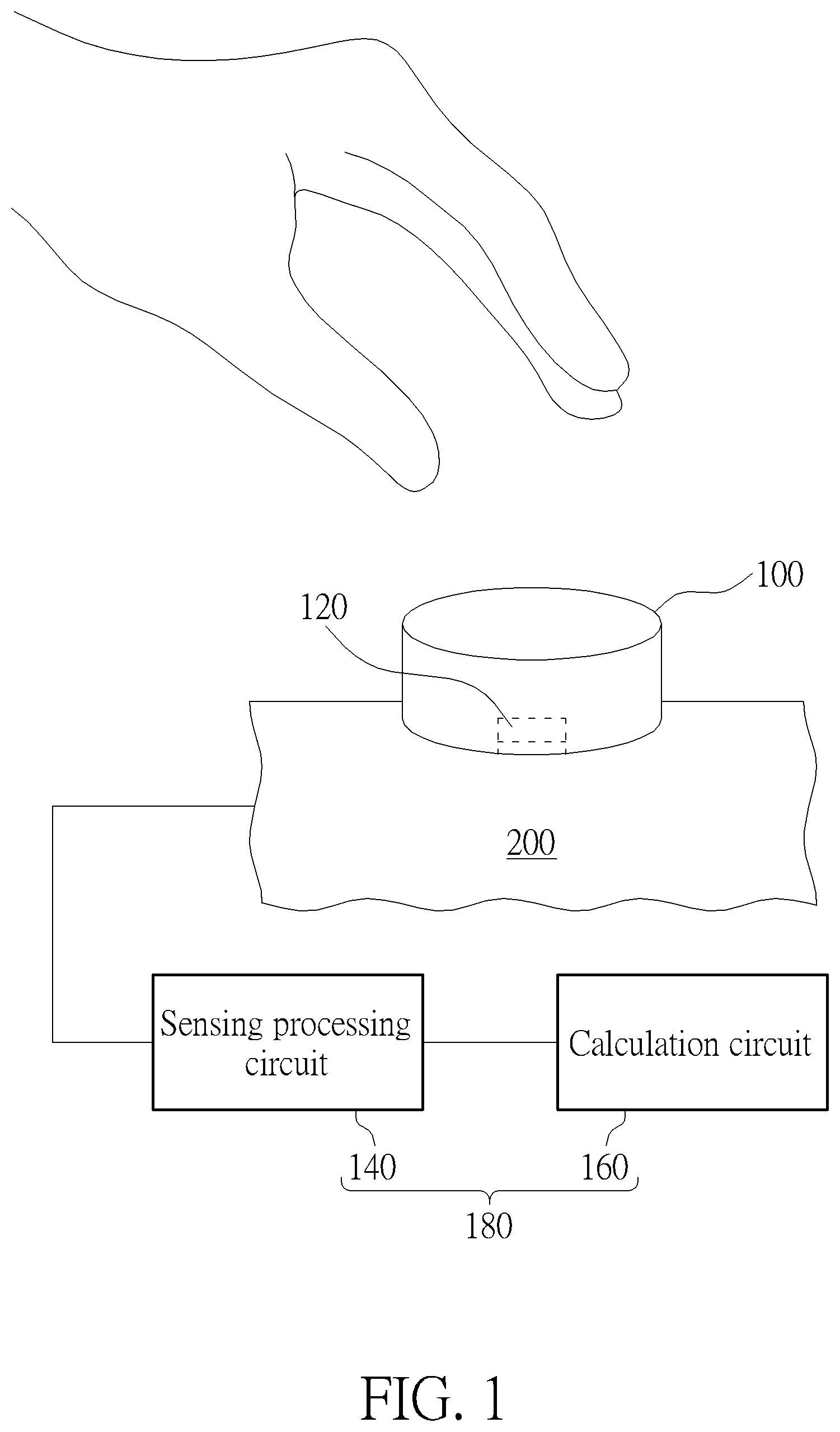 Patent US11782532 Figure 1 – Calibration method and calibration apparatus for knob applicable to touch panel