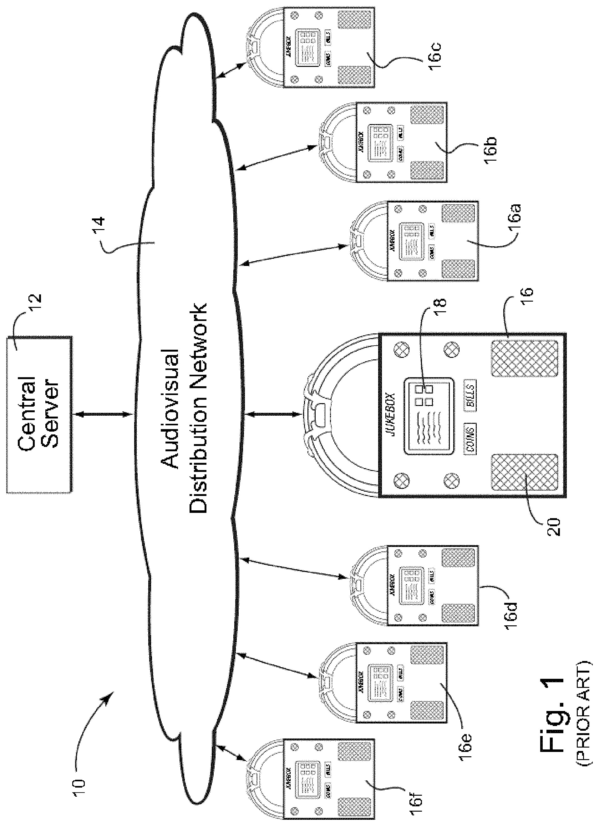 Patent US11782538 Figure 1 – Digital jukebox device with improved user interfaces, and associated methods
