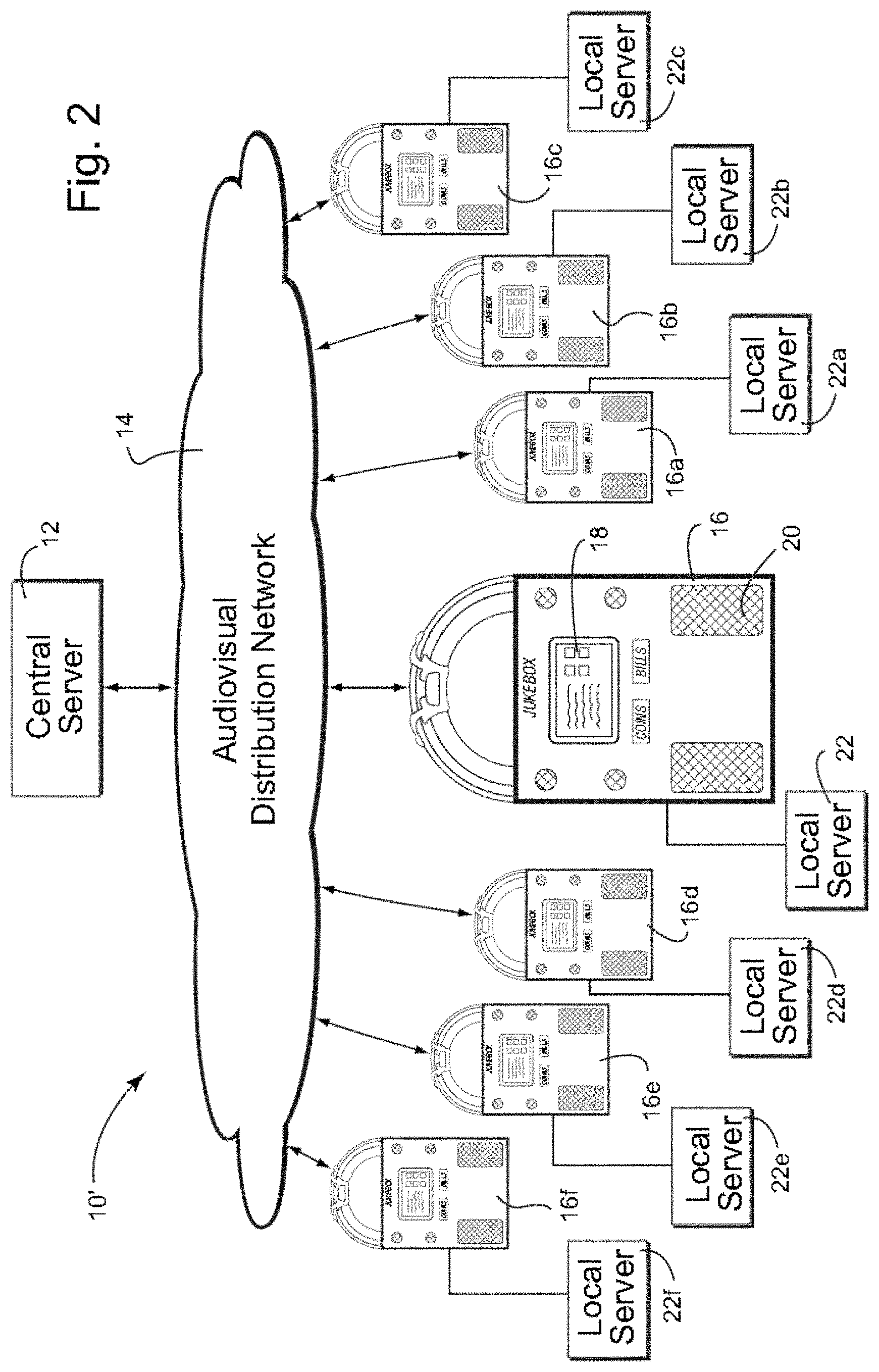 Patent US11782538 Figure 2 – Digital jukebox device with improved user interfaces, and associated methods