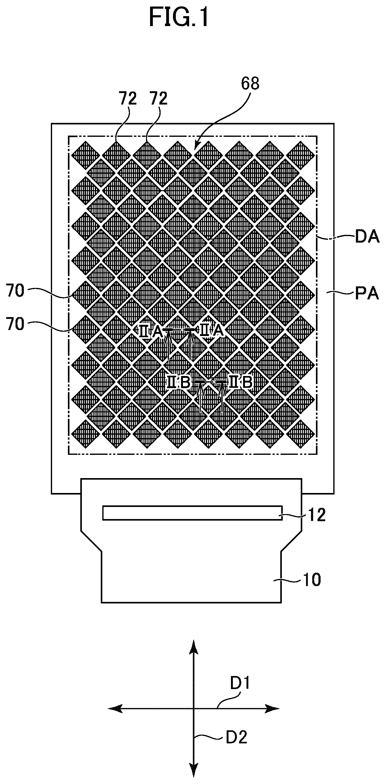 Patent US11782542 Figure 1 – Display device
