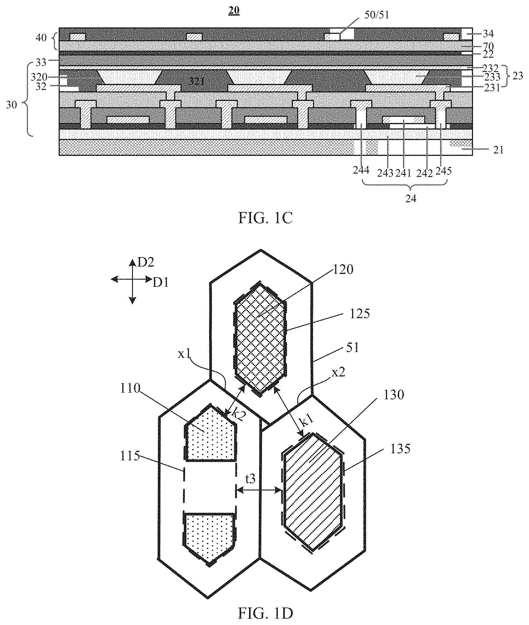 Patent US11782543 Figure 3 – Touch display panel and electronic device