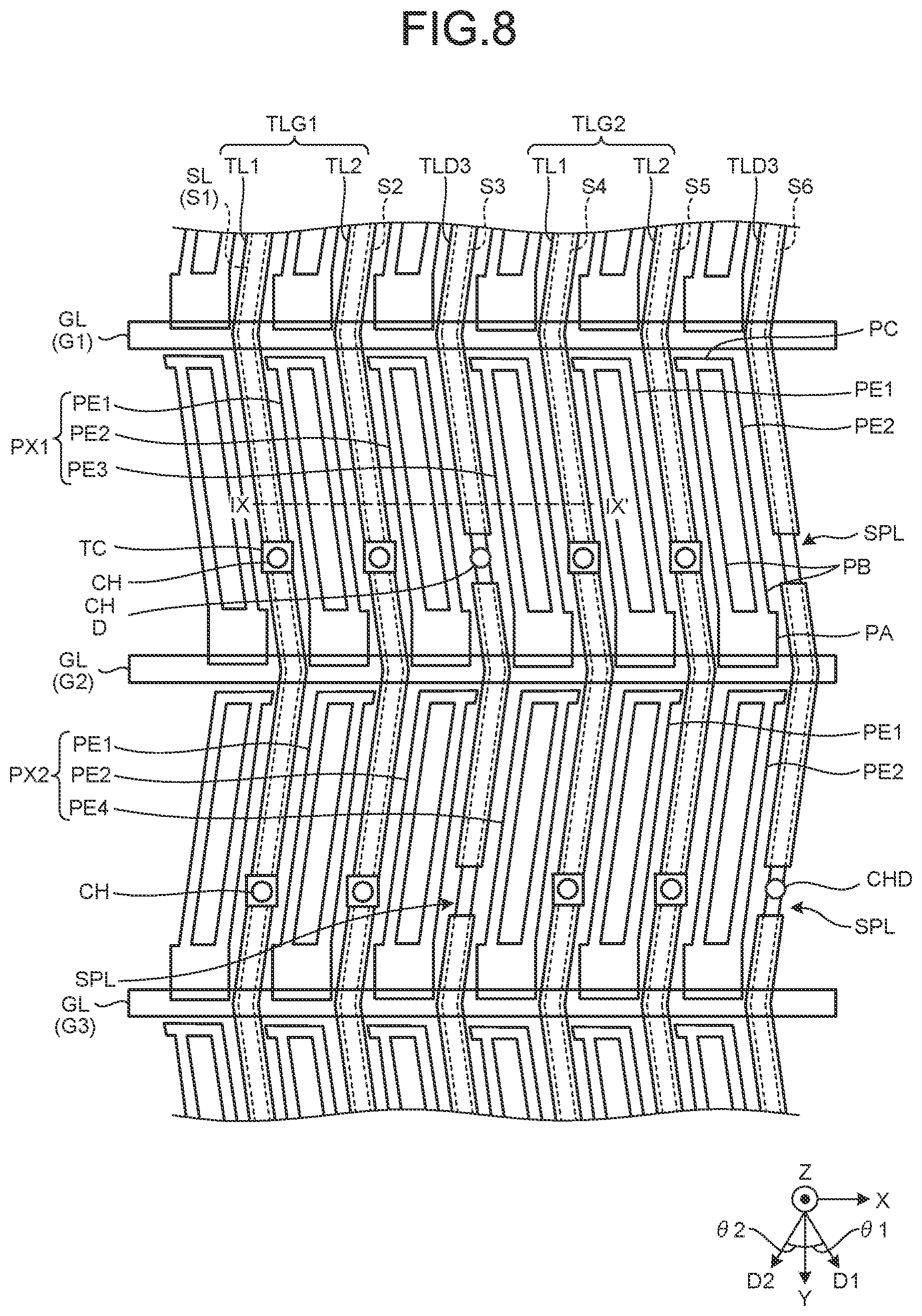 Patent US11782546 Figure 8 – Display device