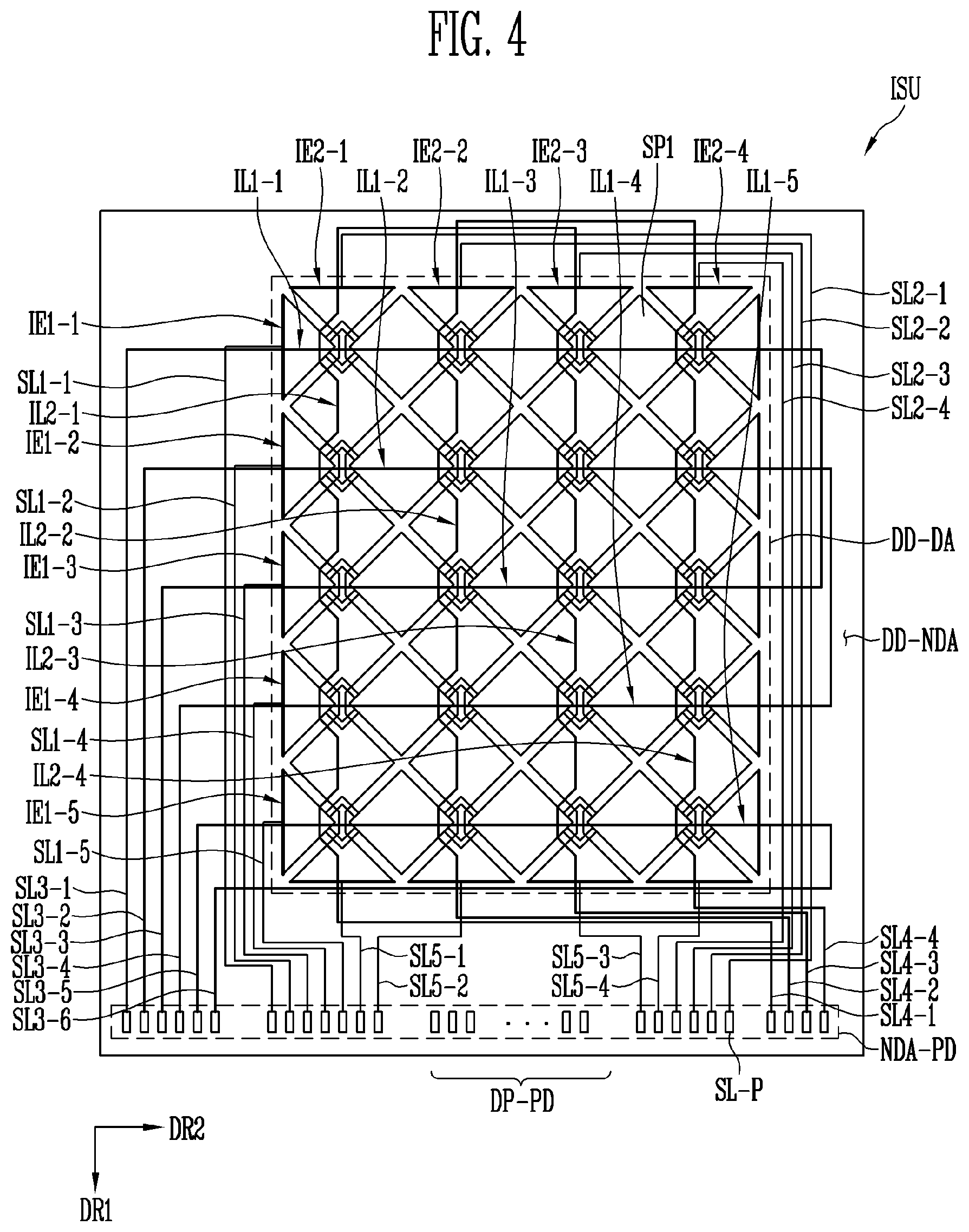Patent US11782550 Figure 6 – Input sensing unit and display device including the same