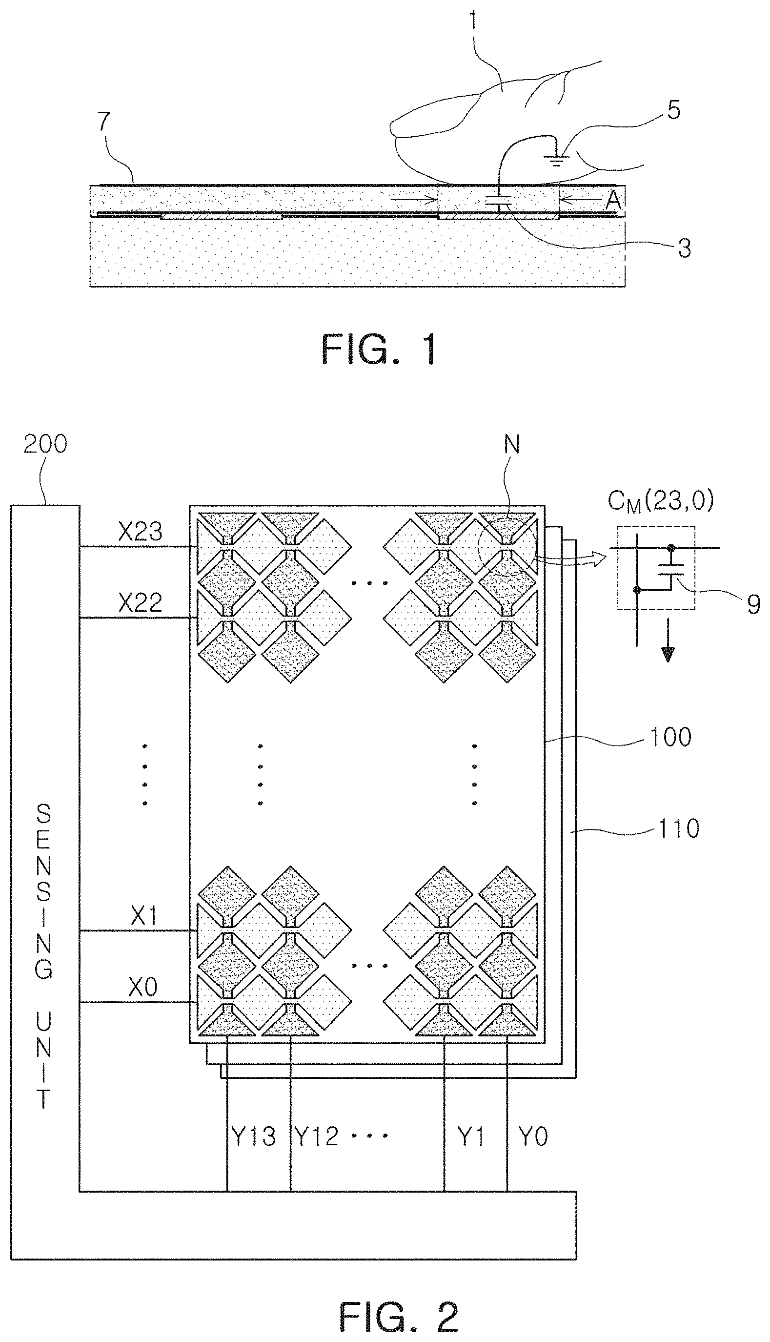 Patent US11782552 Figure 1 – Capacitive touch panel and method of driving capacitive touch panel