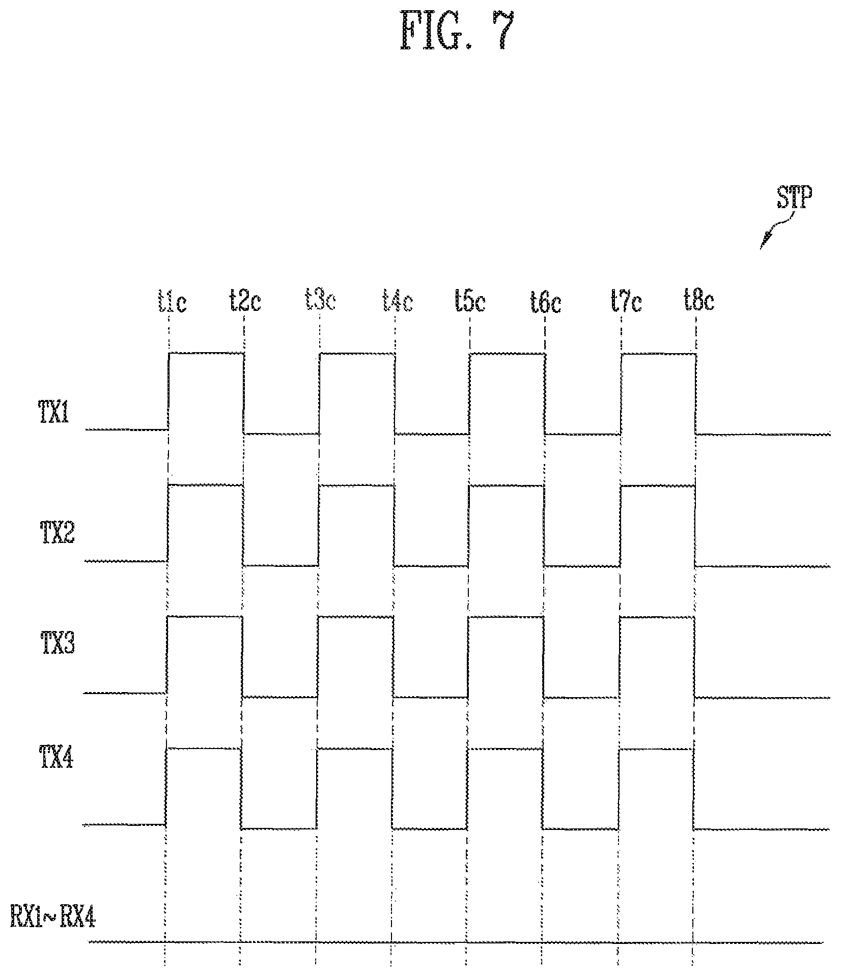 Patent US11782553 Figure 7 – Display device having different modes for transmitting a sensing signal in an area and a driving method thereof