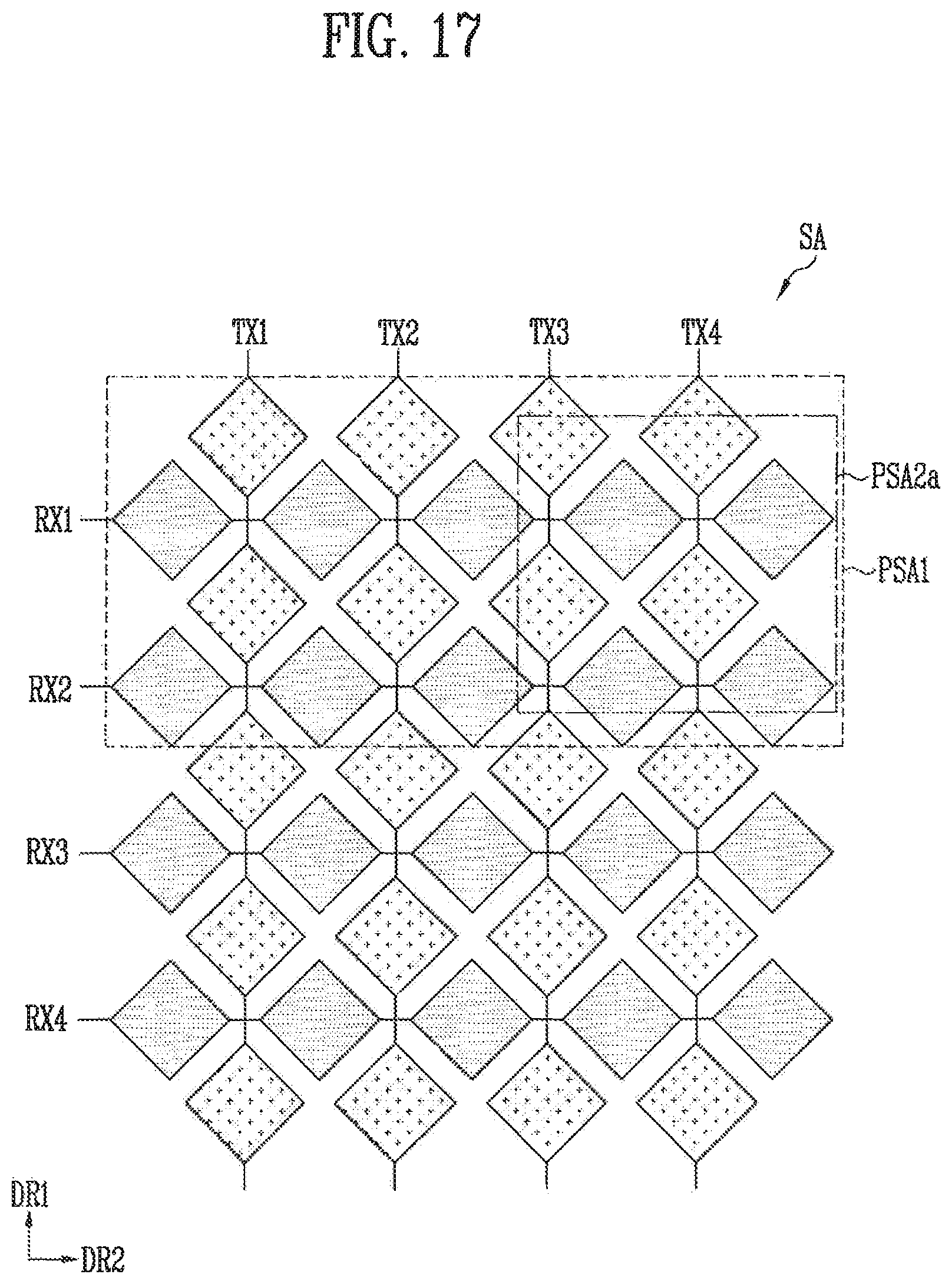 Patent US11782553 Figure 15 – Display device having different modes for transmitting a sensing signal in an area and a driving method thereof