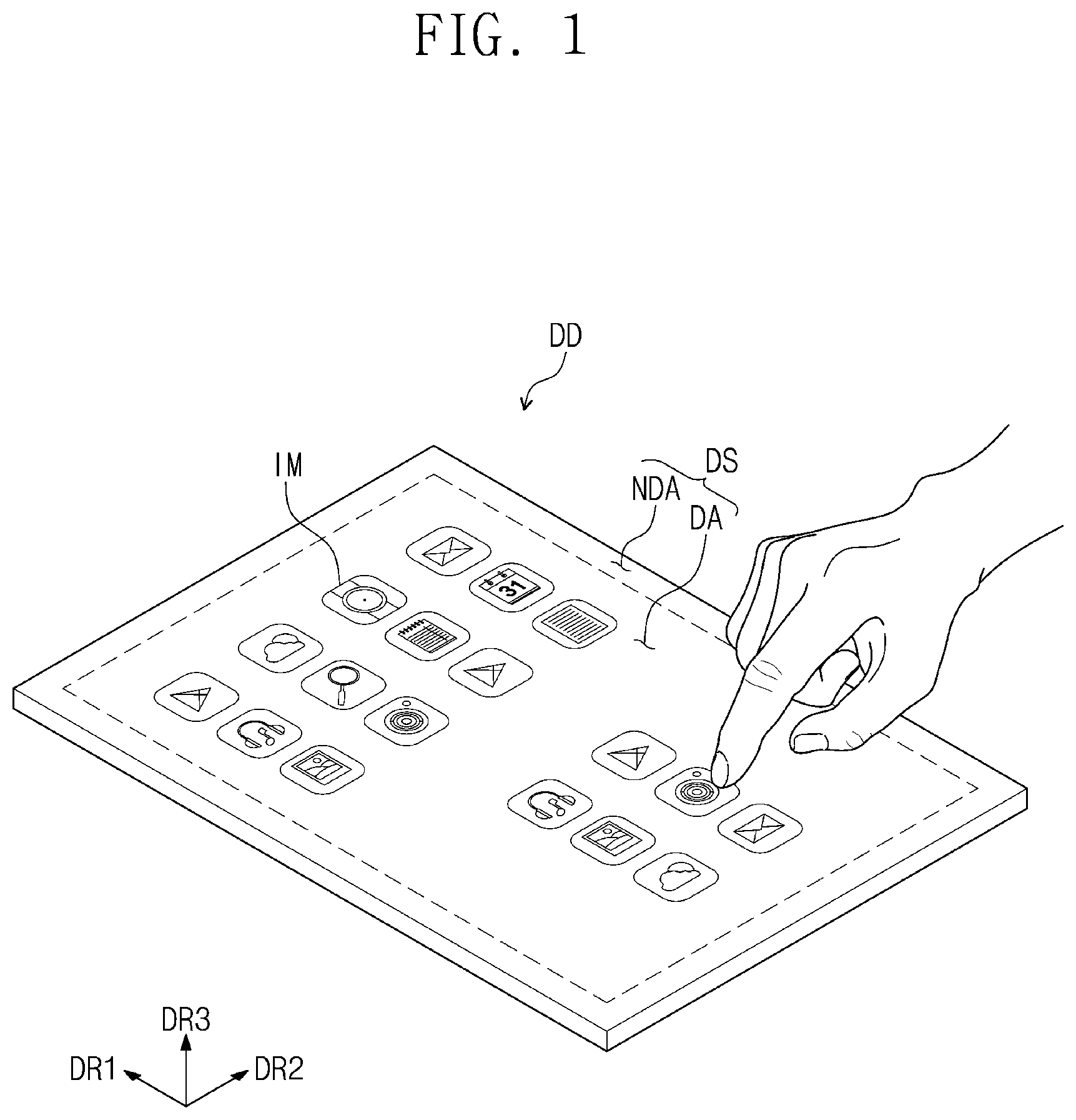 Patent US11782555 Figure 1 – Driving method of display device