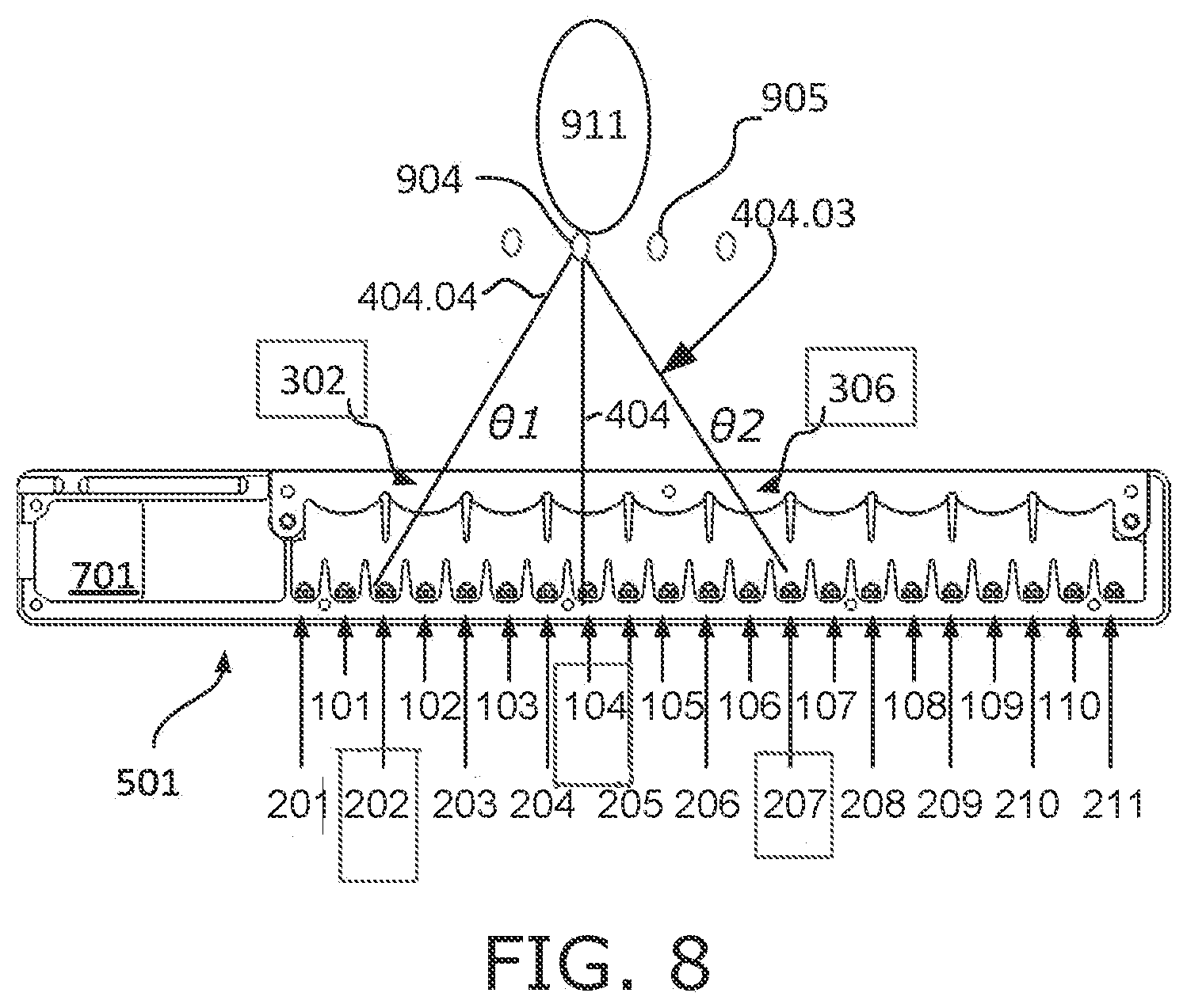 Patent US11782557 Figure 8 – User interface
