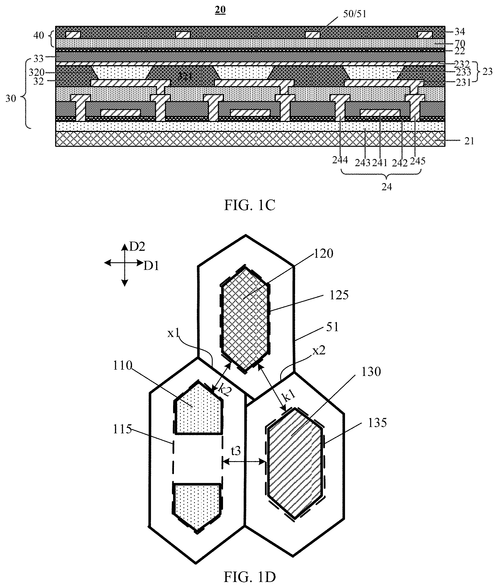 Patent US11782558 Figure 3 – Touch structure, touch display panel and electronic device