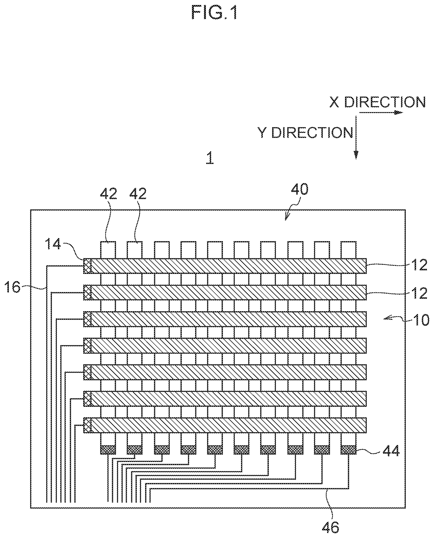 Patent US11782559 Figure 1 – Conductive sheet and touch panel