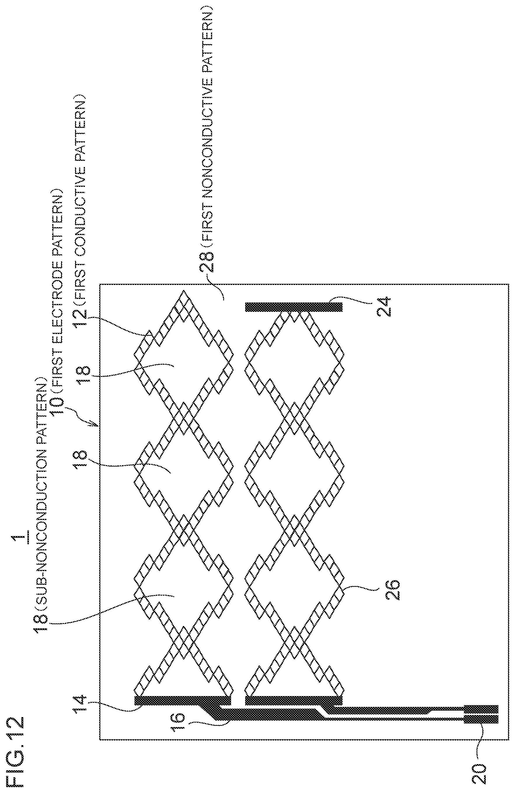 Patent US11782559 Figure 7 – Conductive sheet and touch panel
