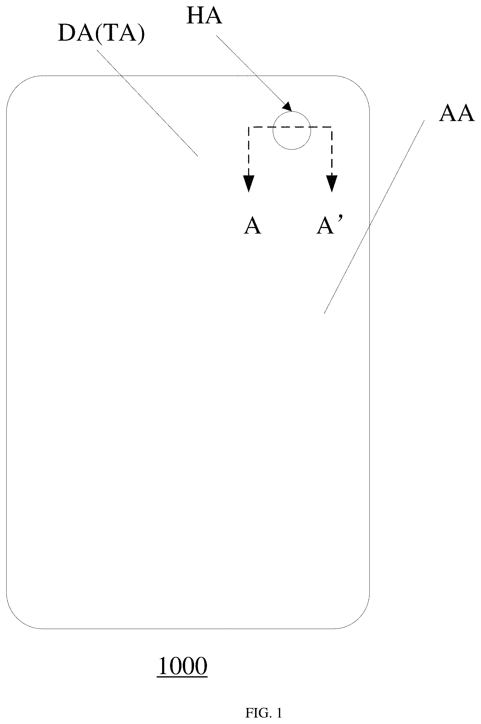 Patent US11782562 Figure 1 – Touch panel, touch display panel, and electronic device
