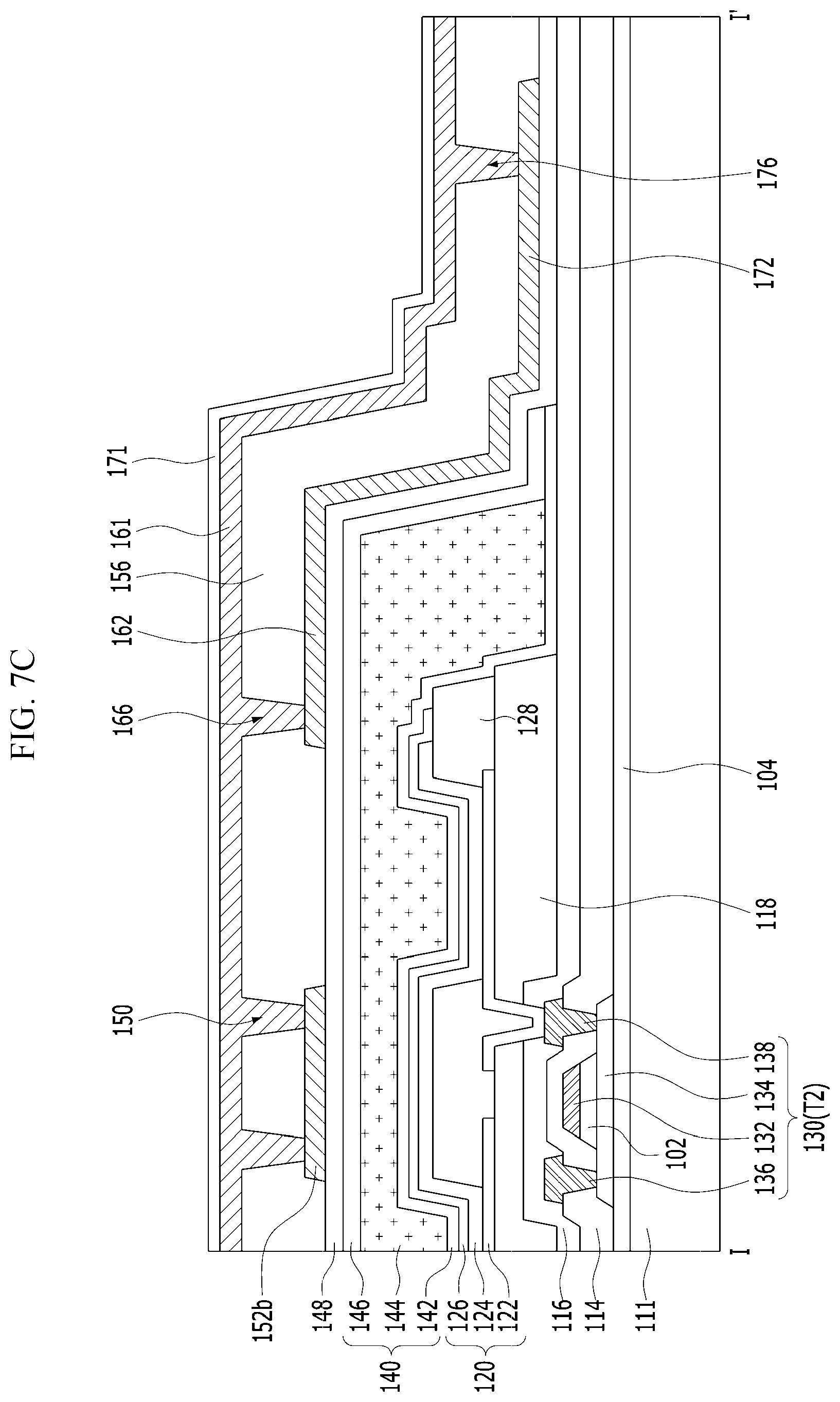 Patent US11782565 Figure 10 – Display device having one or more opaque conductive layers and blackened layers