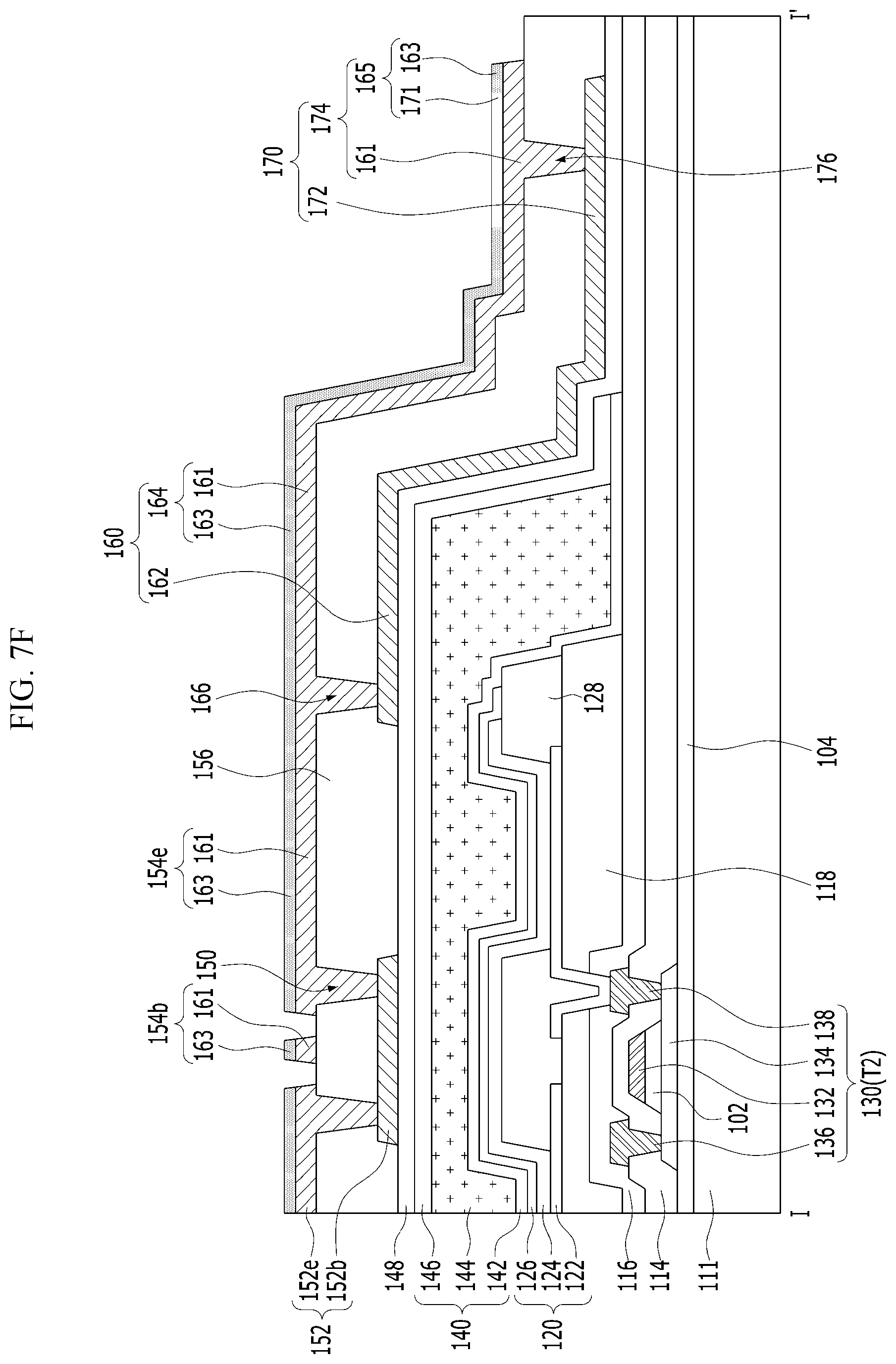 Patent US11782565 Figure 13 – Display device having one or more opaque conductive layers and blackened layers