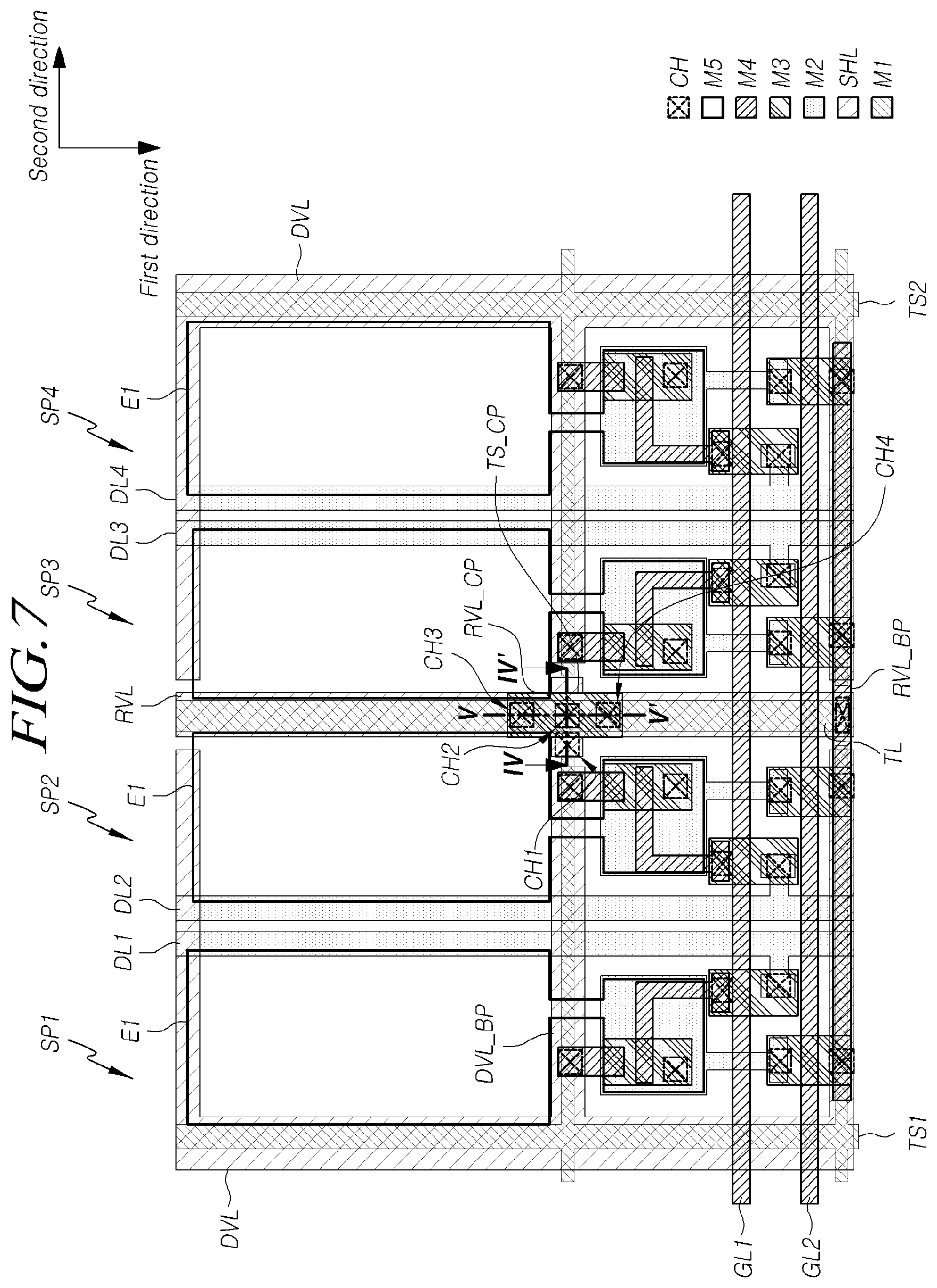 Patent US11782567 Figure 7 – Touch display device