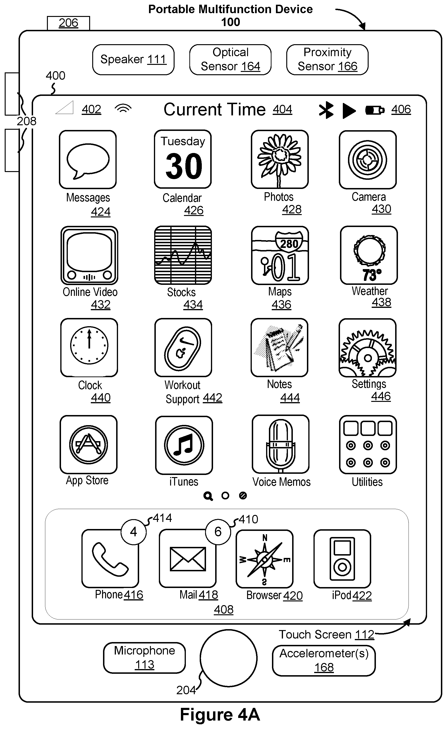 Patent US11782571 Figure 5 – Device, method, and graphical user interface for manipulating 3D objects on a 2D screen