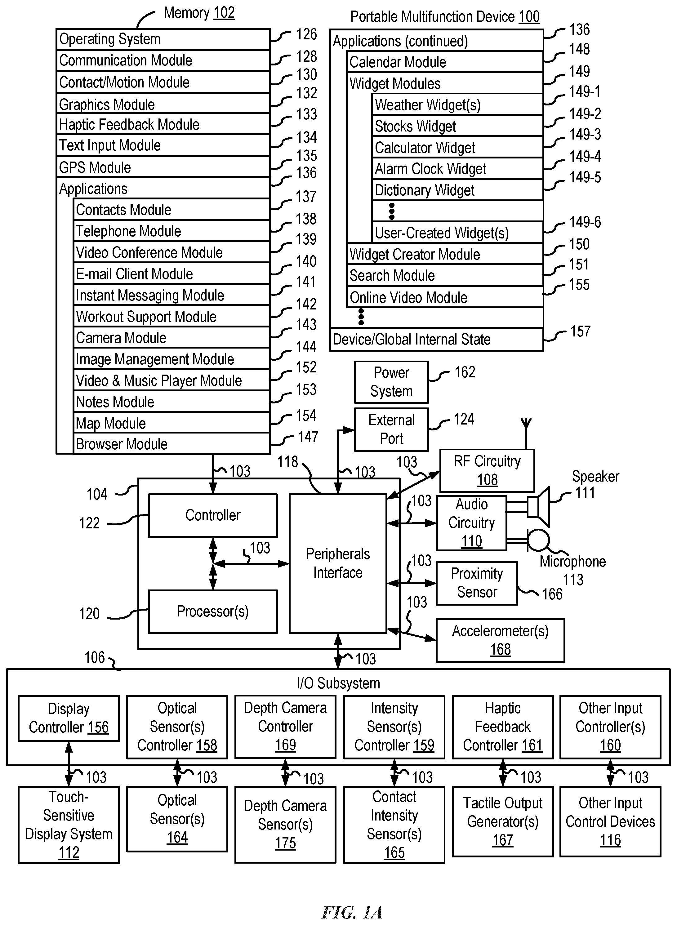 Patent US11782573 Figure 1 – User interfaces for enabling an activity