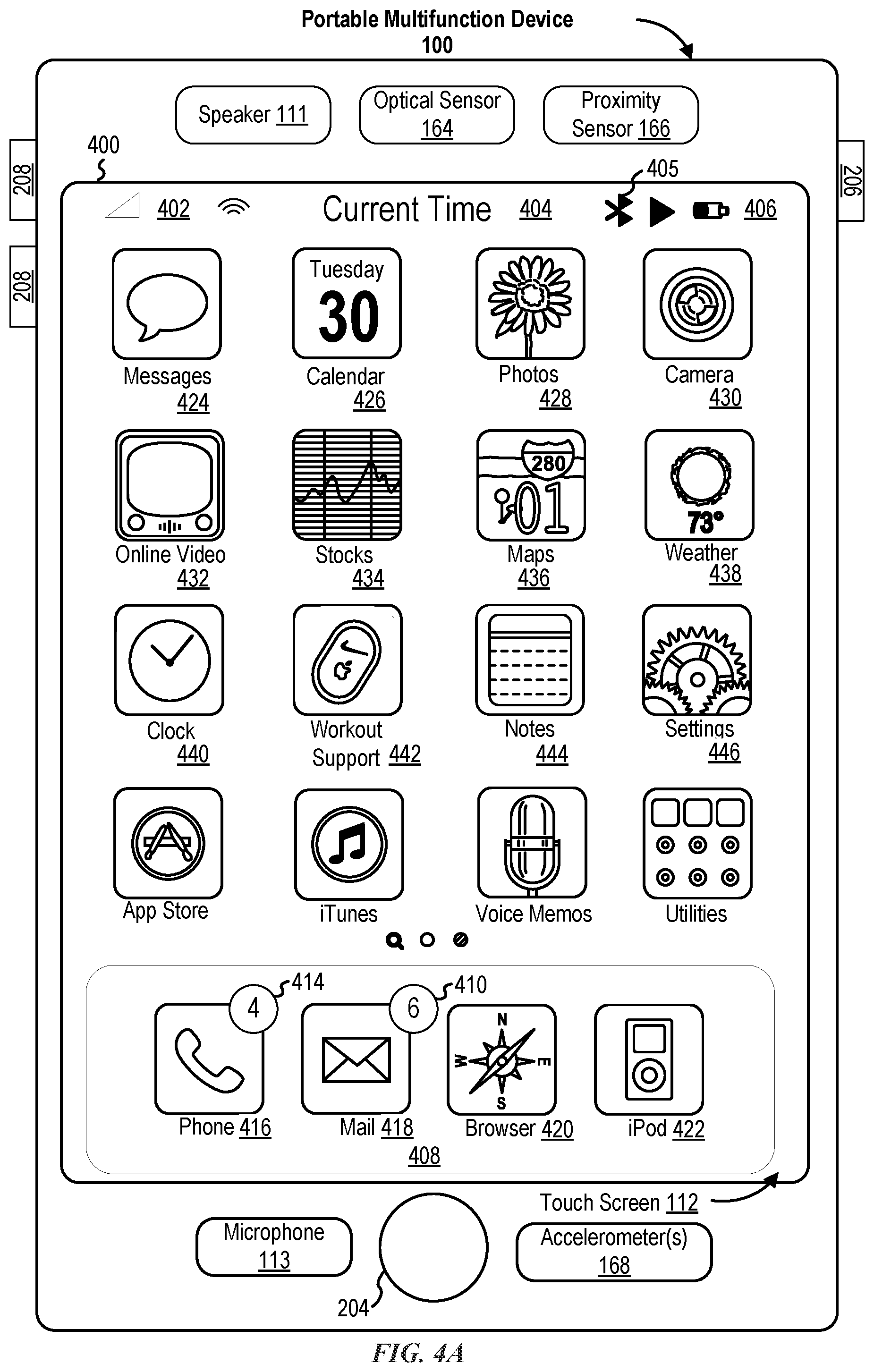 Patent US11782573 Figure 5 – User interfaces for enabling an activity