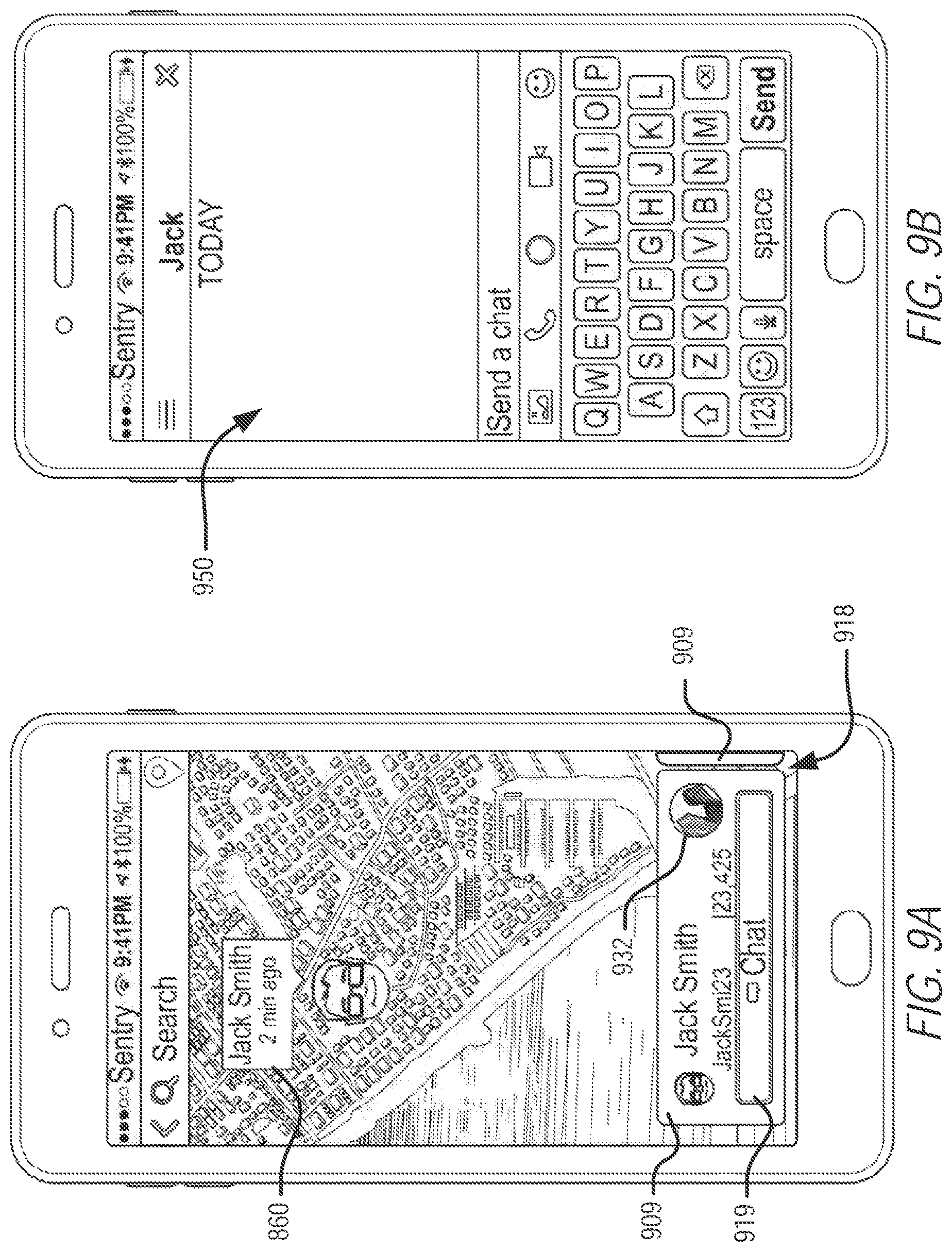 Patent US11782574 Figure 12 – Map-based graphical user interface indicating geospatial activity metrics