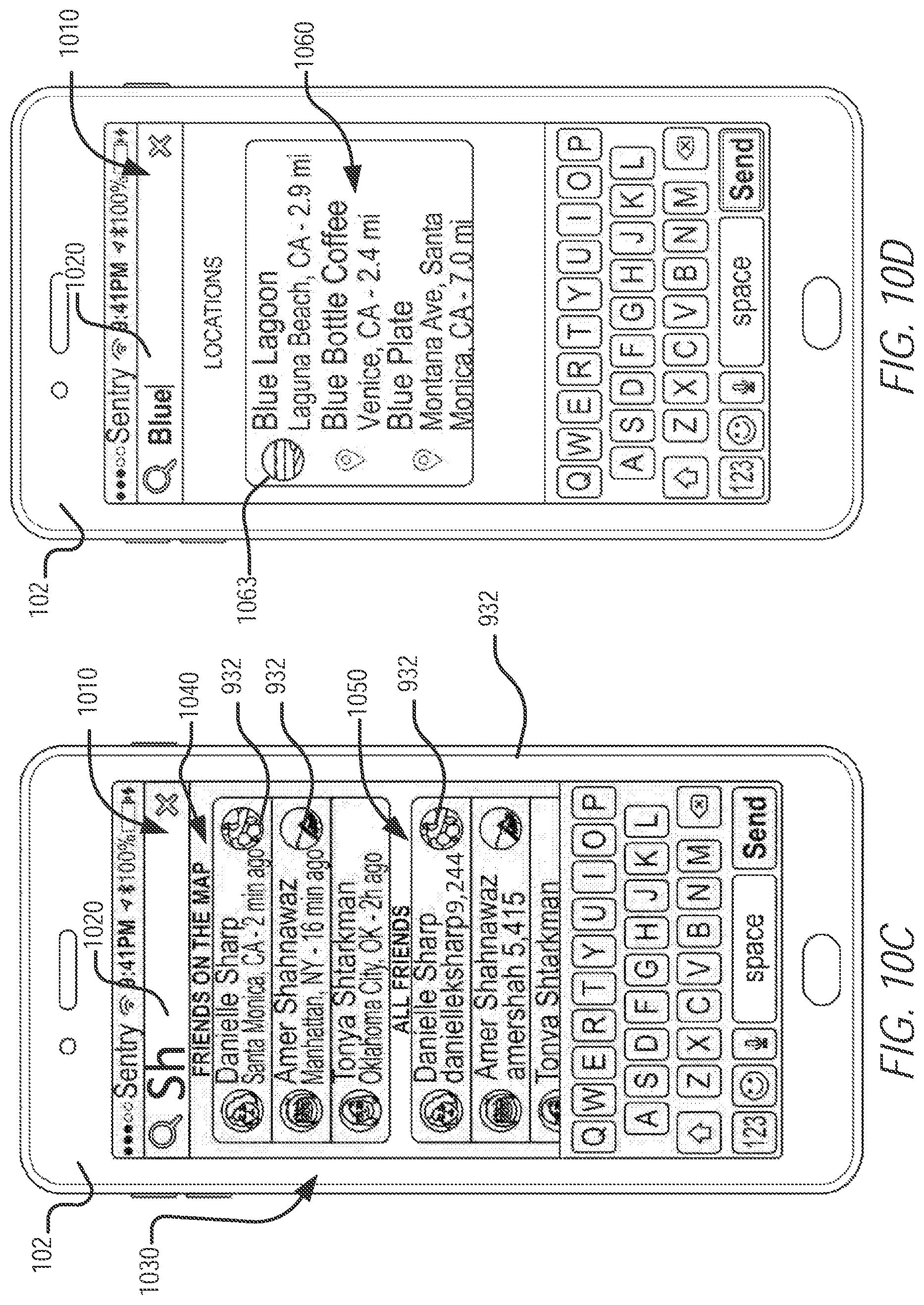 Patent US11782574 Figure 15 – Map-based graphical user interface indicating geospatial activity metrics
