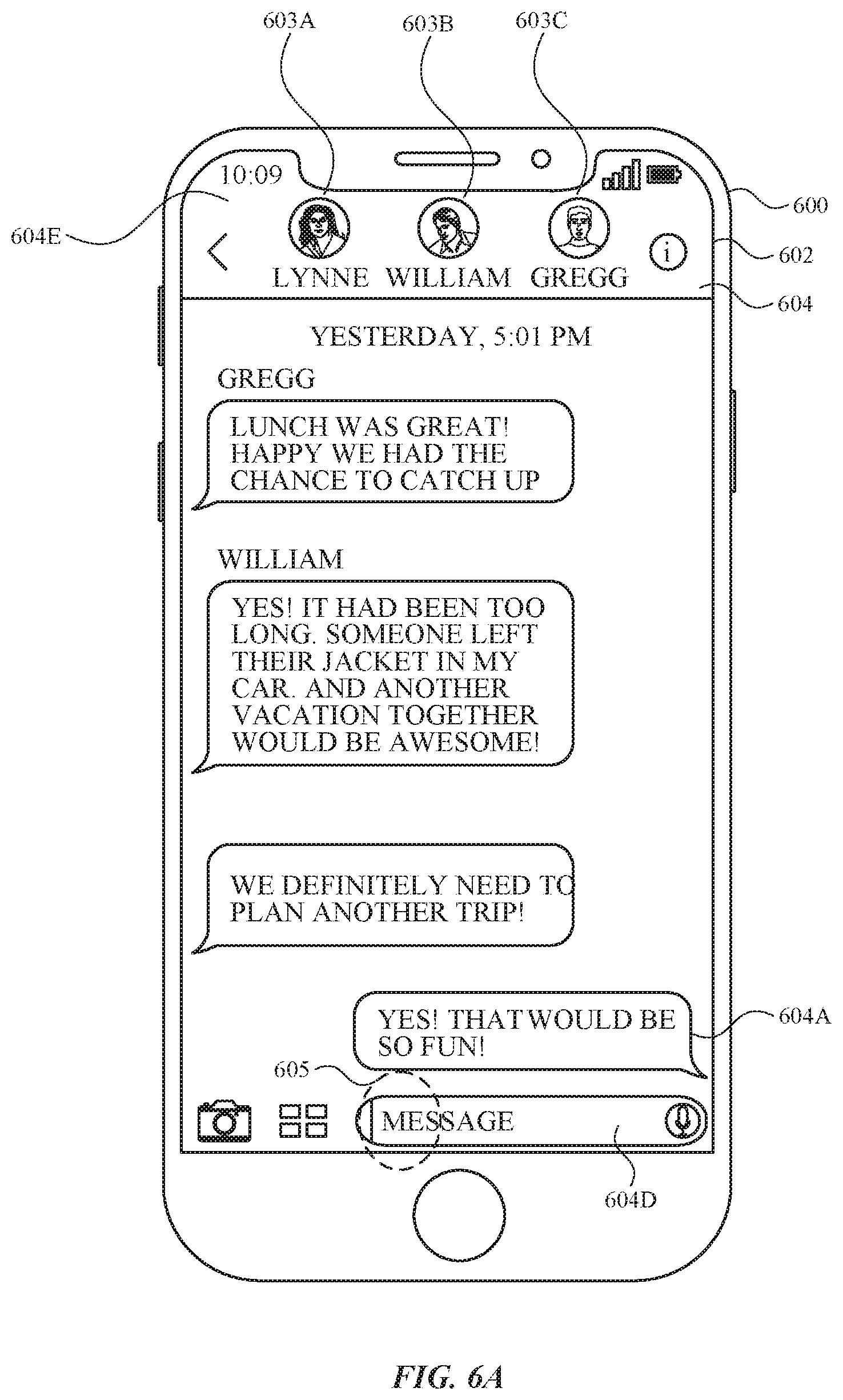 Patent US11782575 Figure 15 – User interfaces for sharing contextually relevant media content