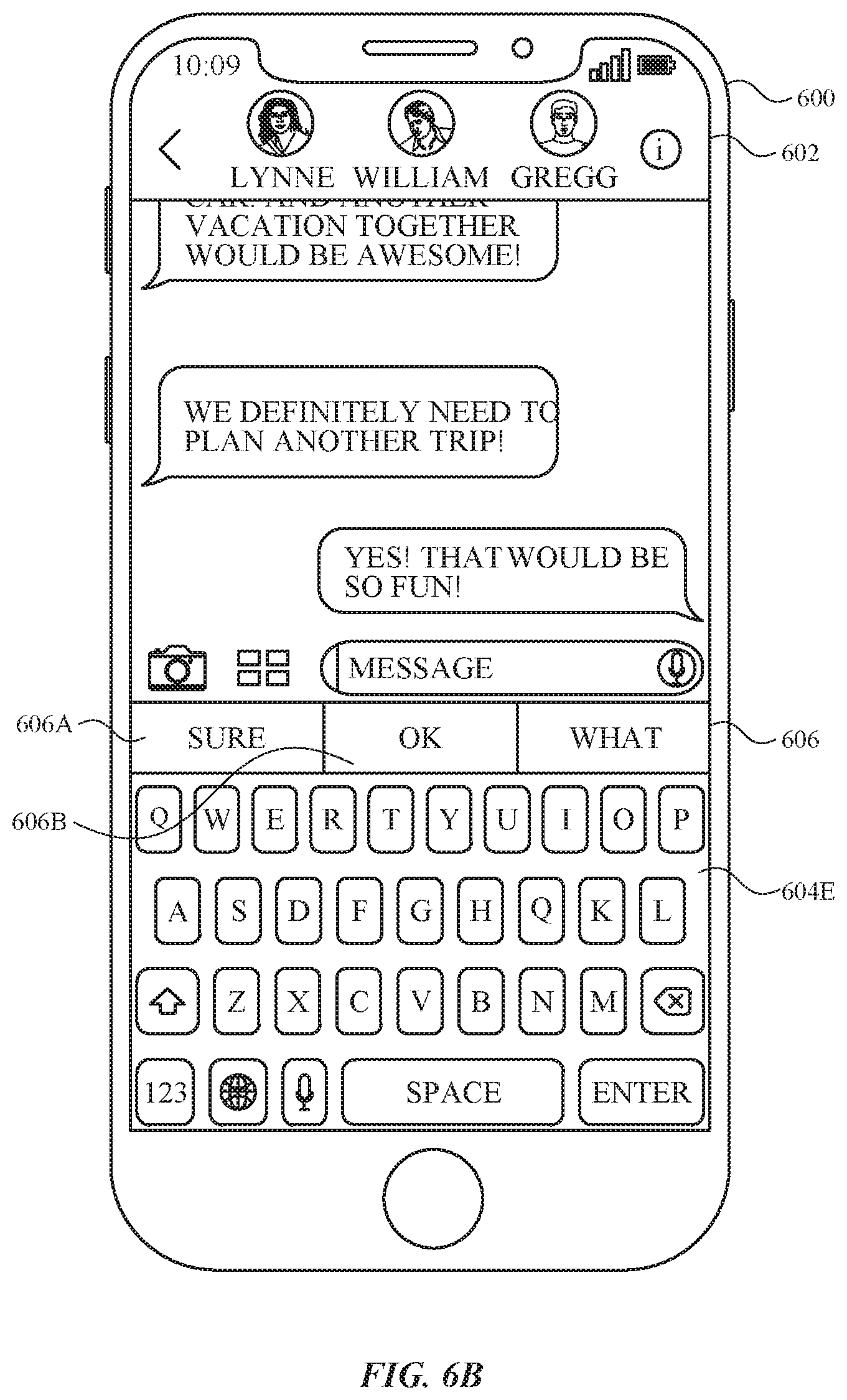 Patent US11782575 Figure 16 – User interfaces for sharing contextually relevant media content