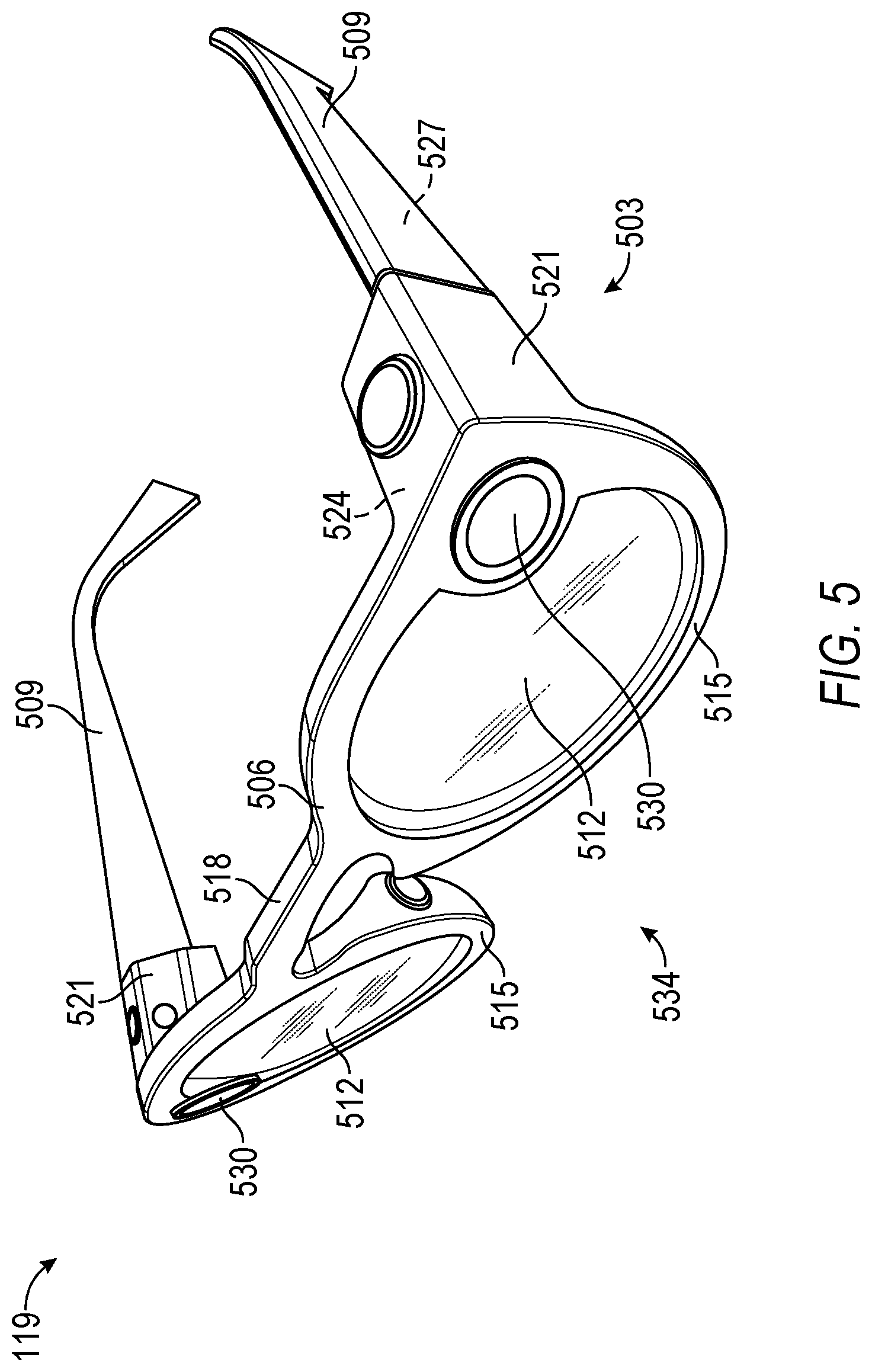 Patent US11782577 Figure 5 – Media content player on an eyewear device