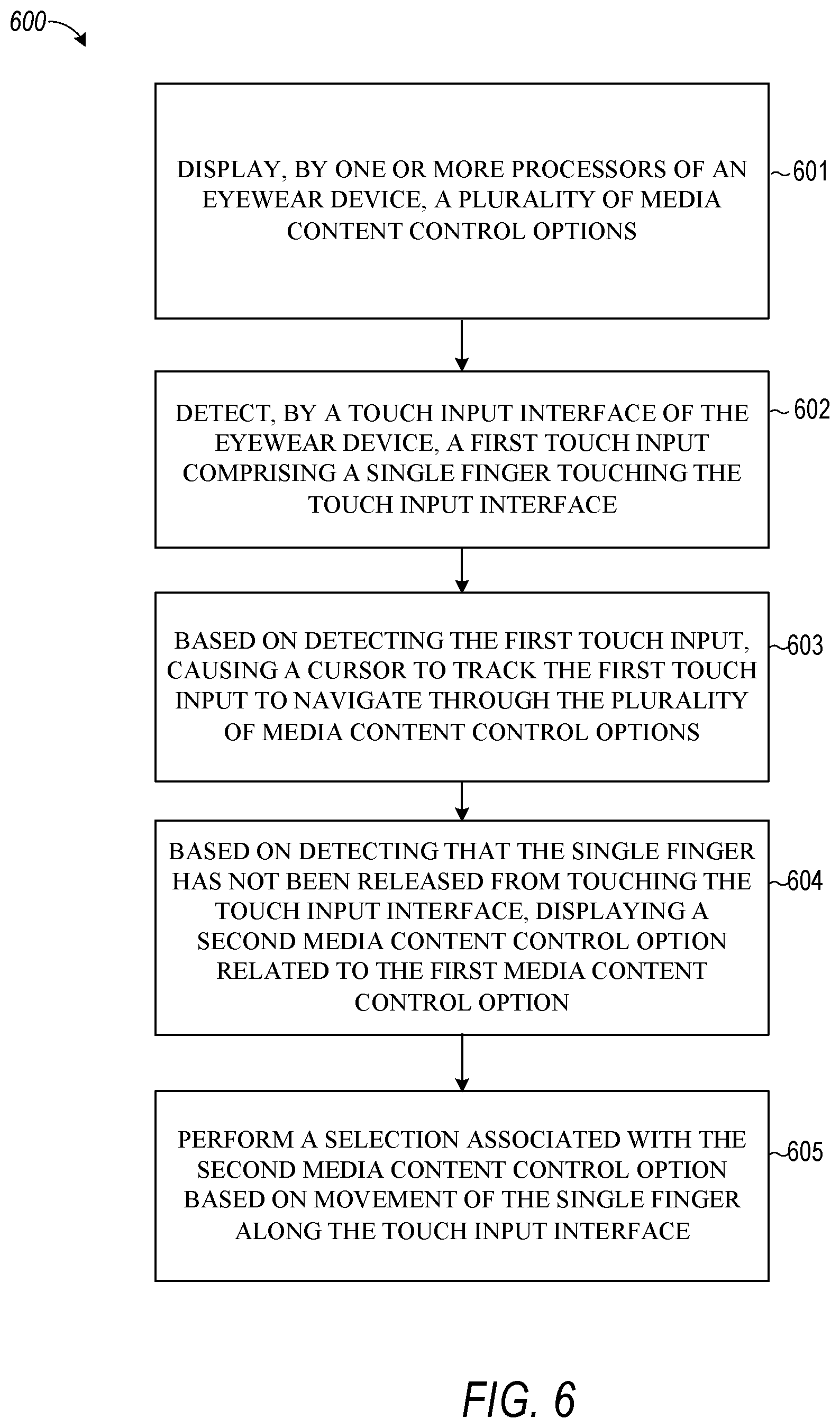 Patent US11782577 Figure 6 – Media content player on an eyewear device