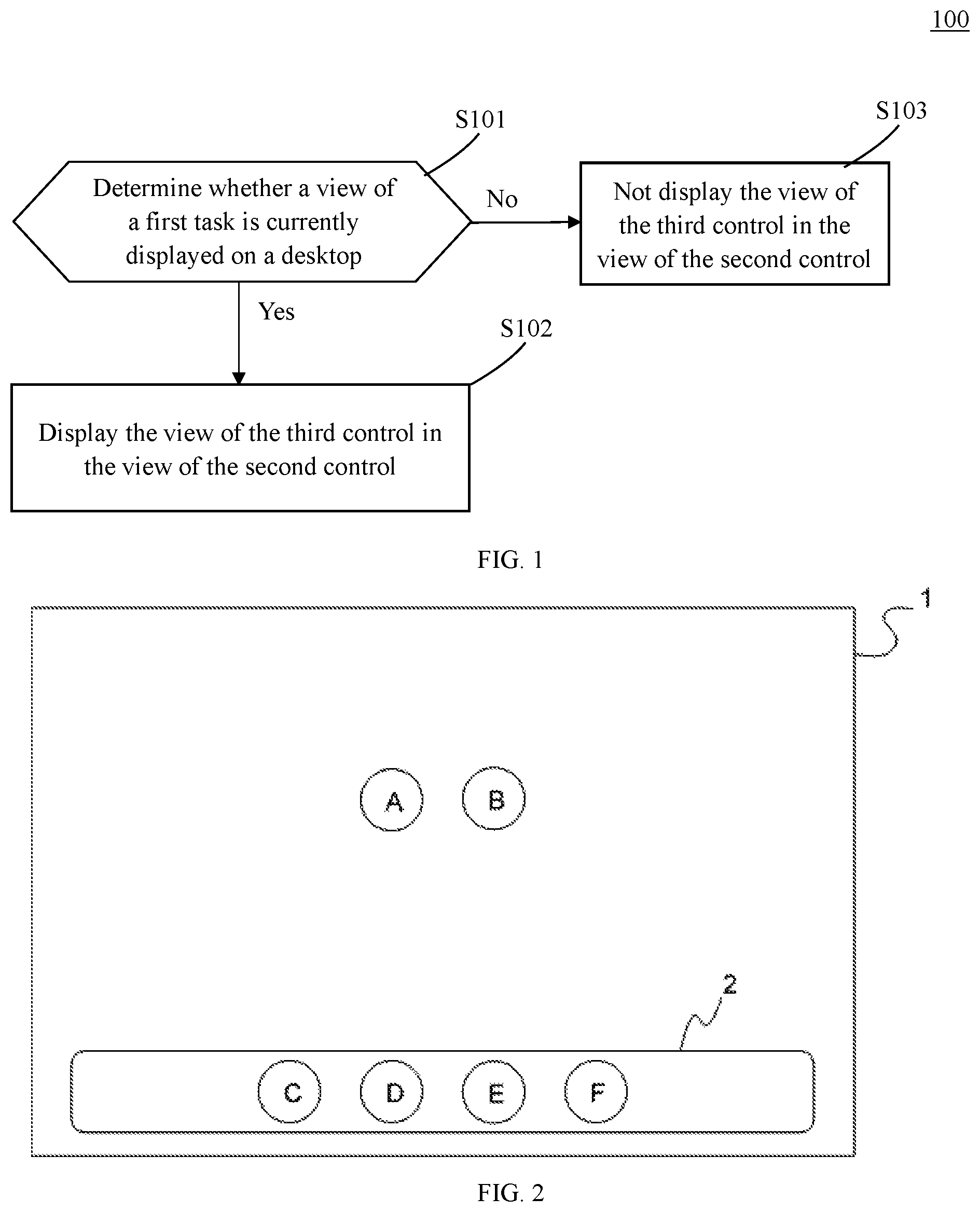 Patent US11782579 Figure 1 – Desktop display control by intelligently nesting one object in another object