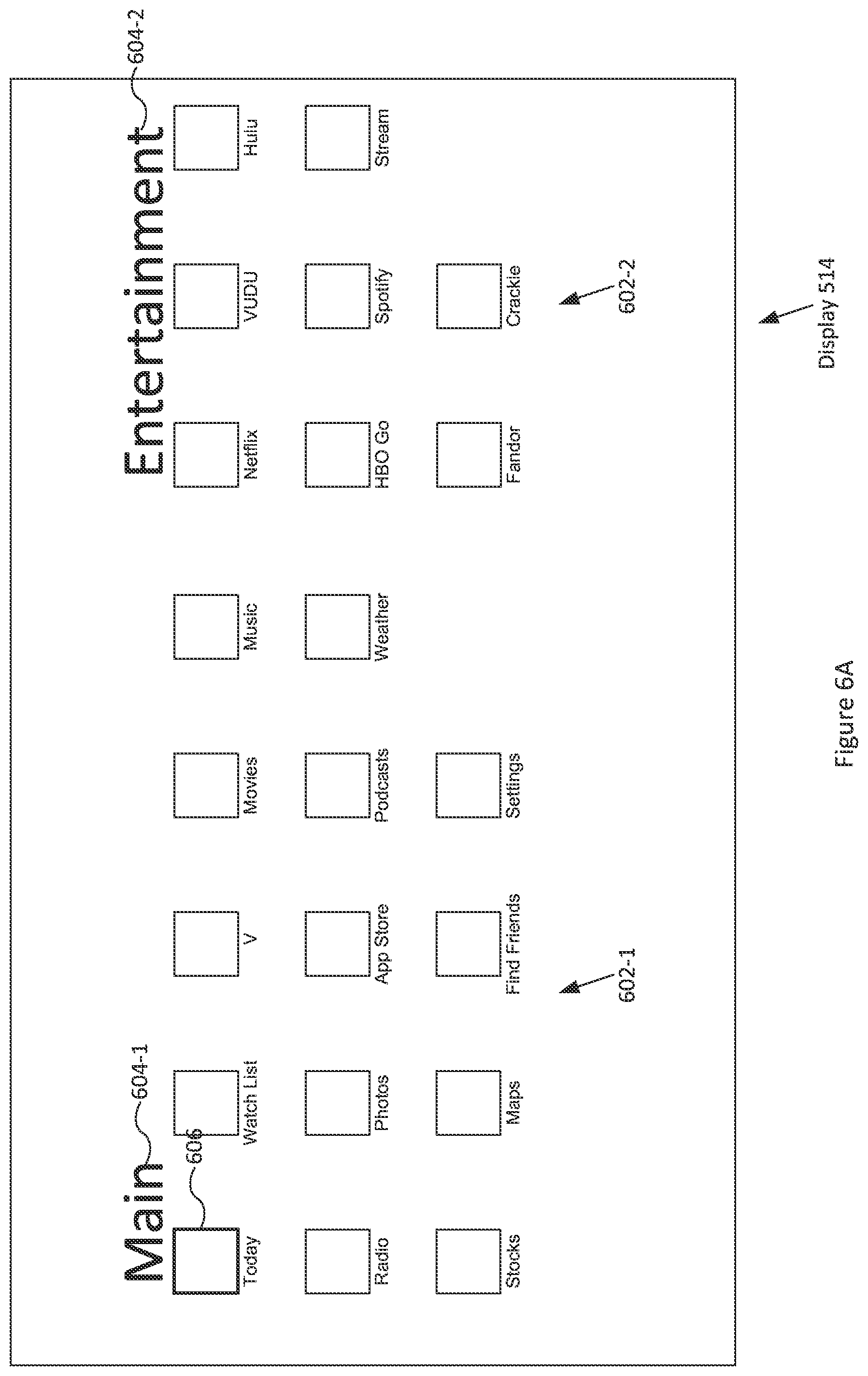 Patent US11782580 Figure 7 – Application menu for video system