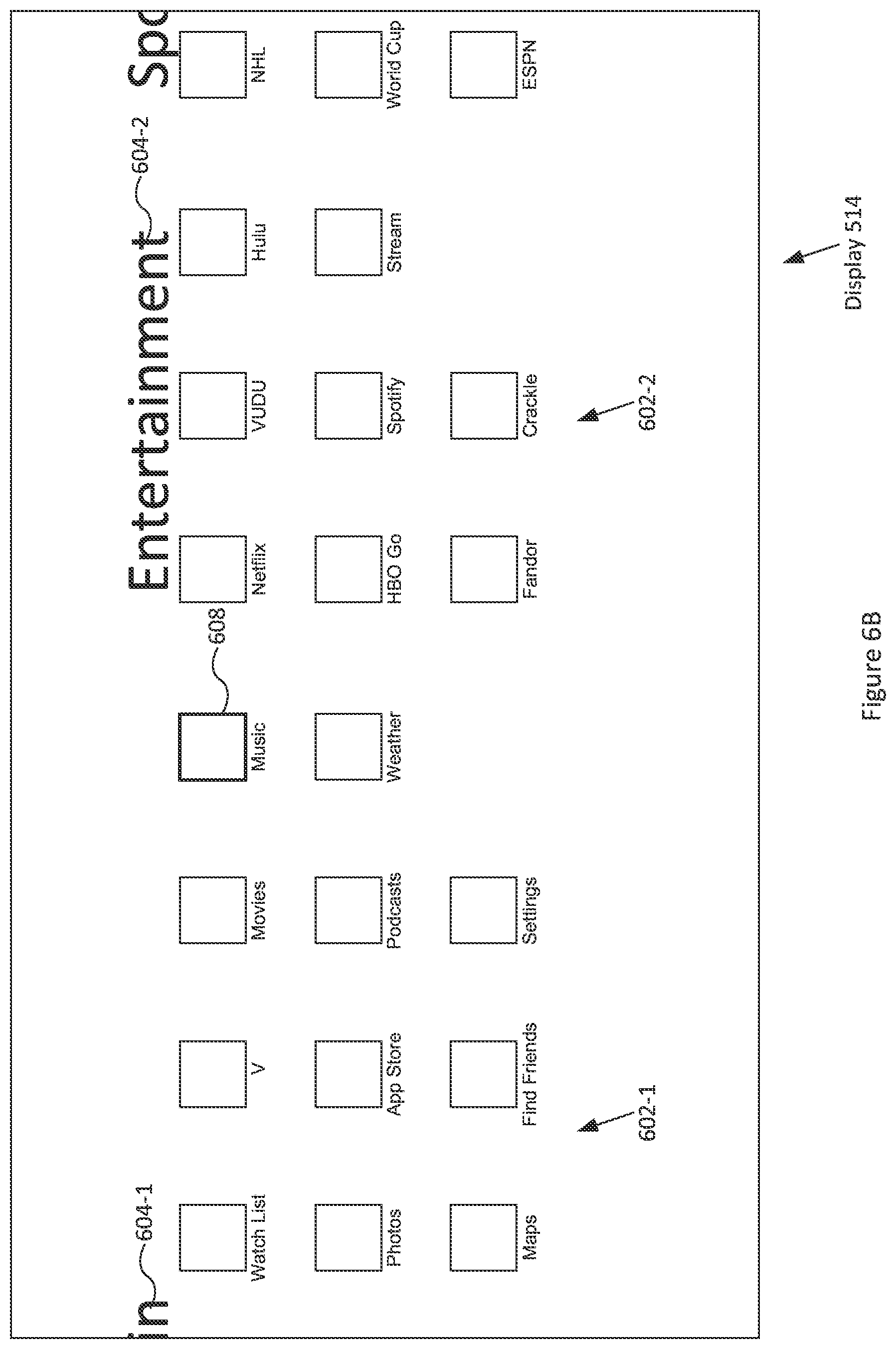 Patent US11782580 Figure 8 – Application menu for video system