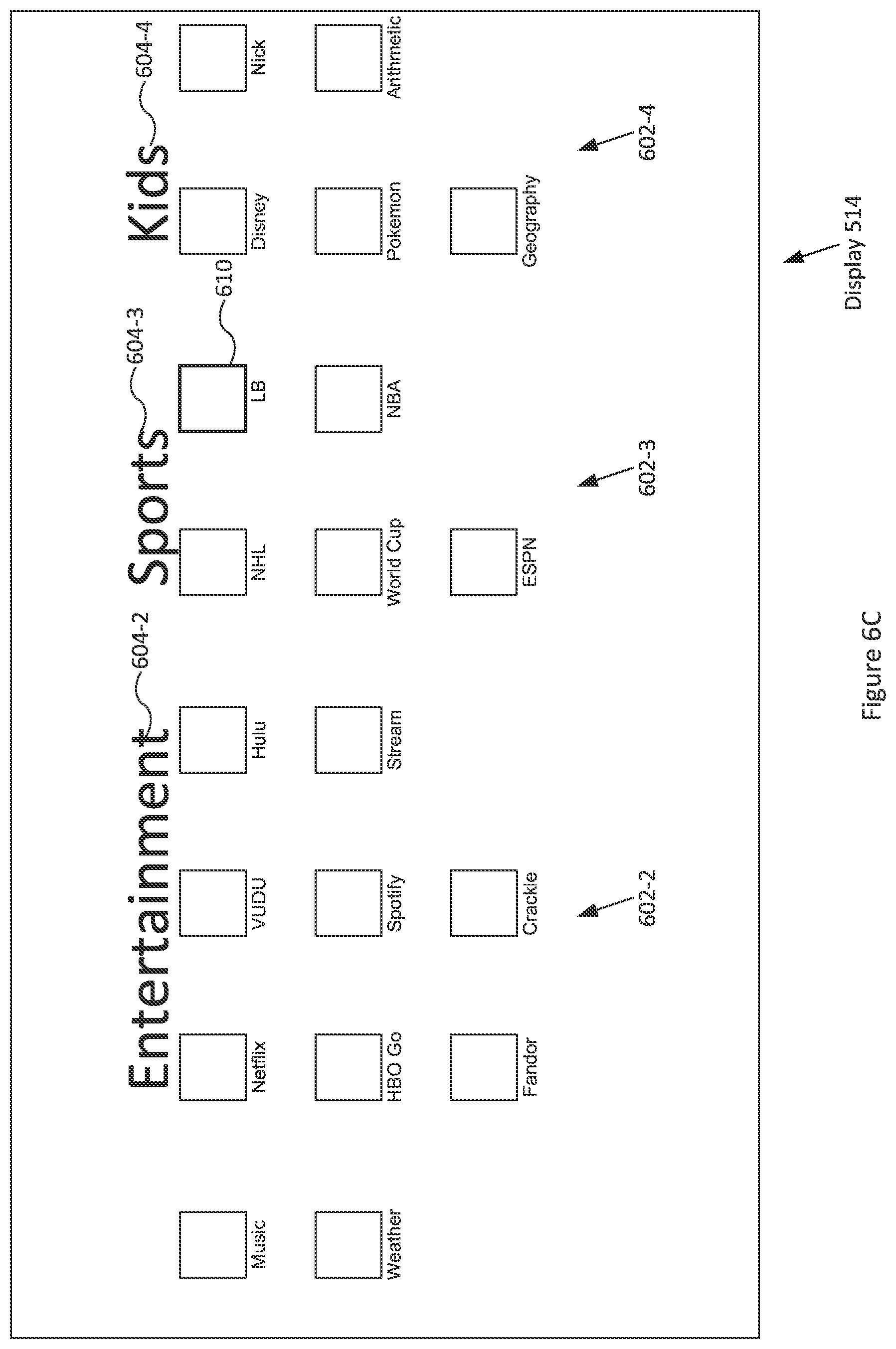 Patent US11782580 Figure 9 – Application menu for video system
