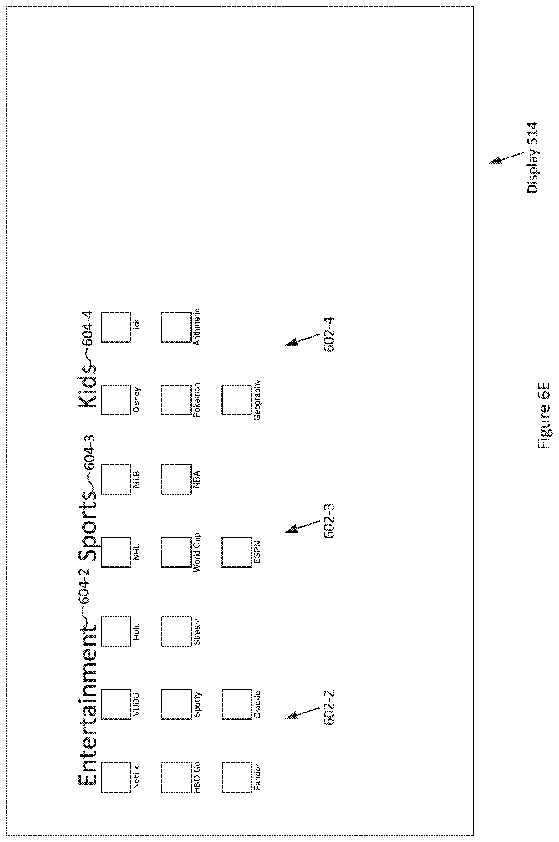 Patent US11782580 Figure 11 – Application menu for video system