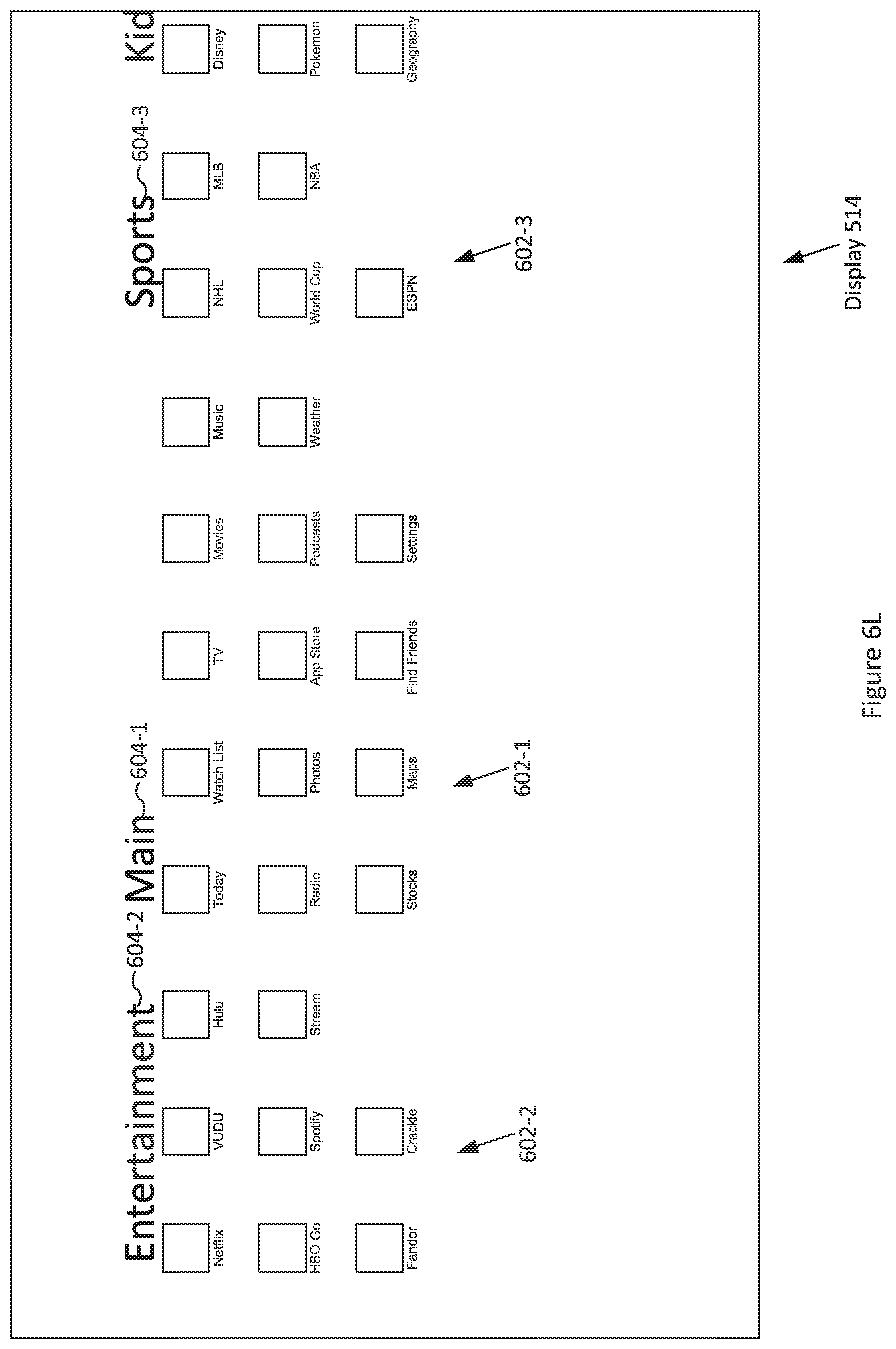Patent US11782580 Figure 18 – Application menu for video system