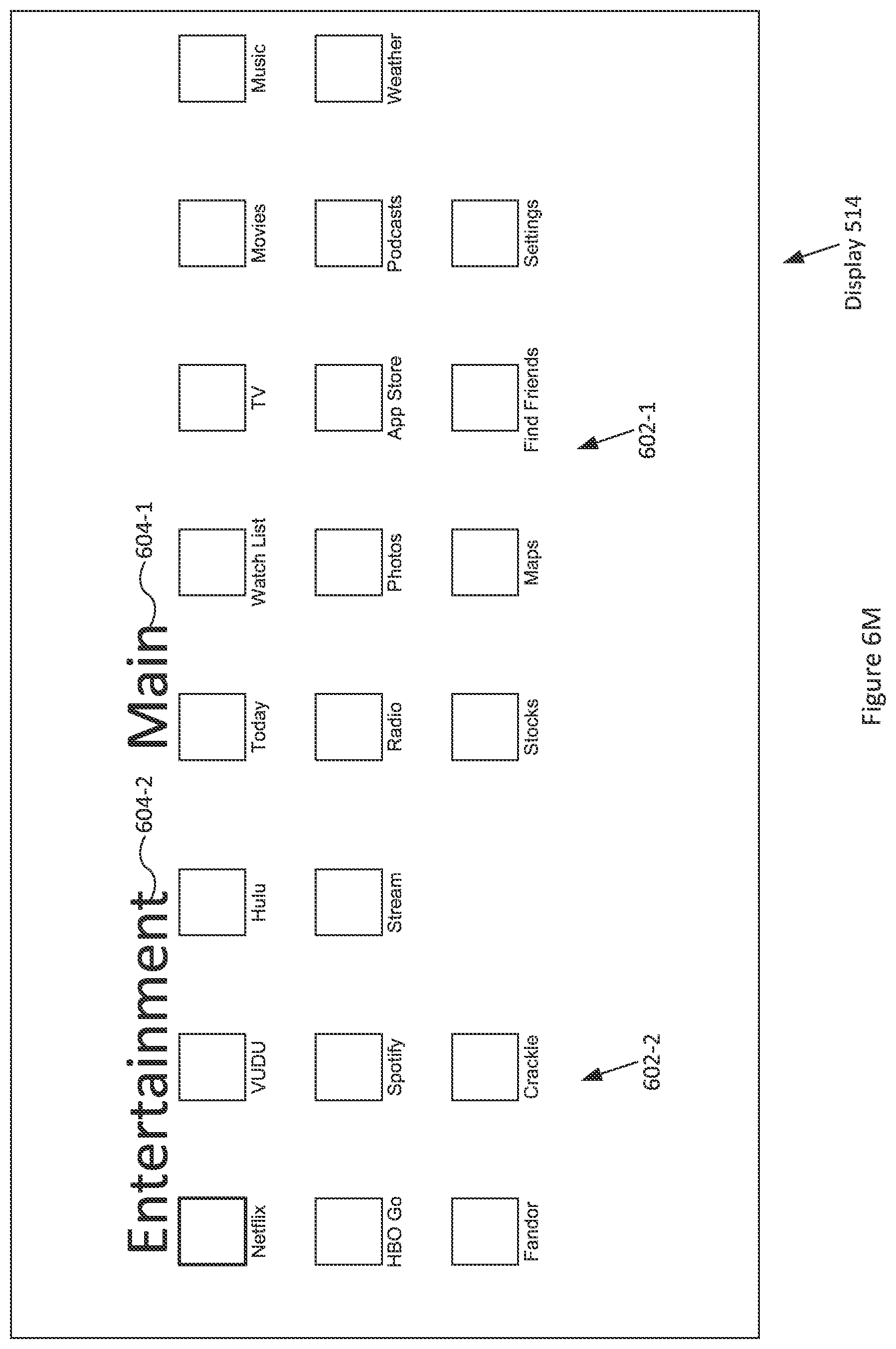 Patent US11782580 Figure 19 – Application menu for video system