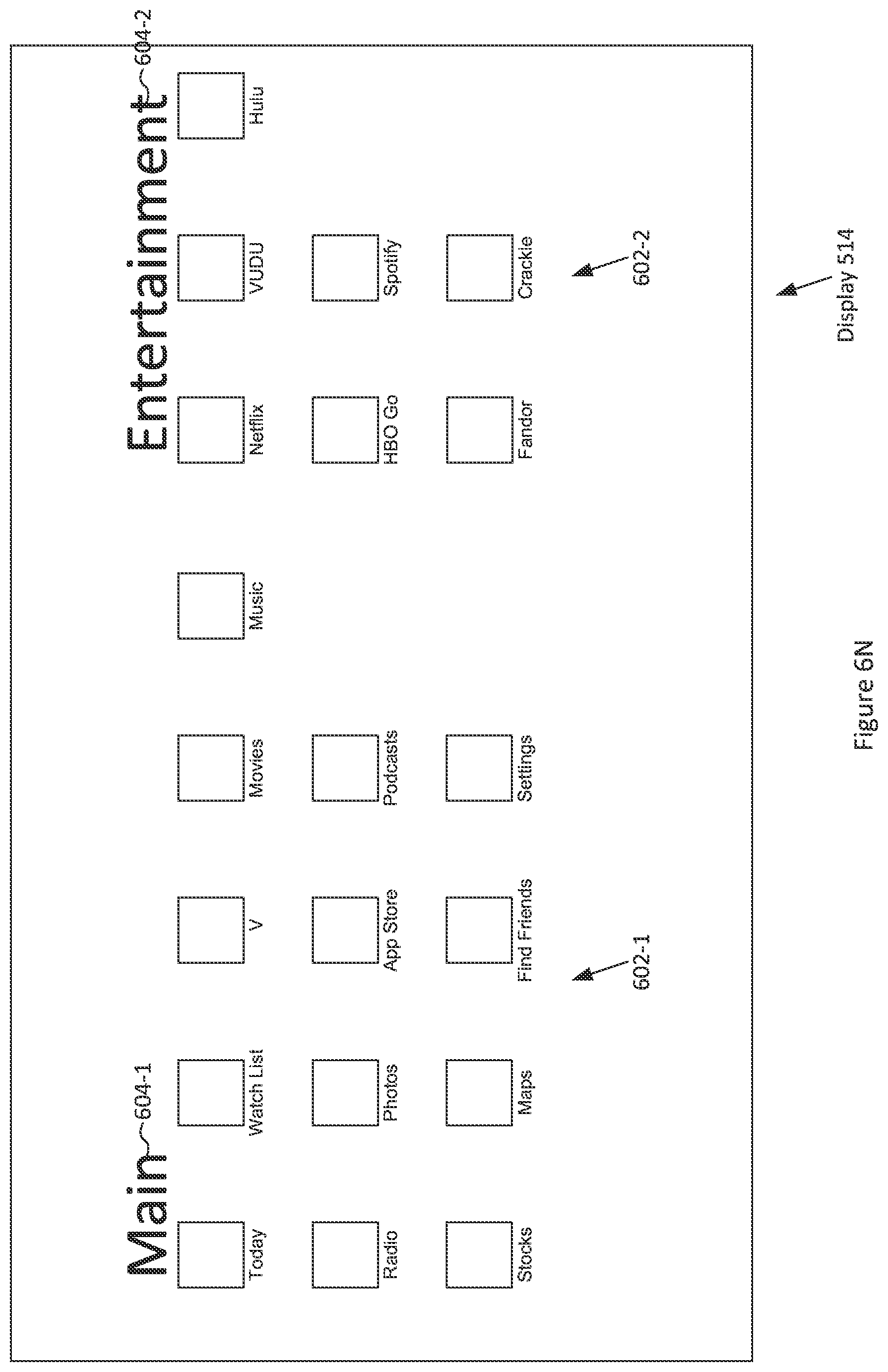 Patent US11782580 Figure 20 – Application menu for video system