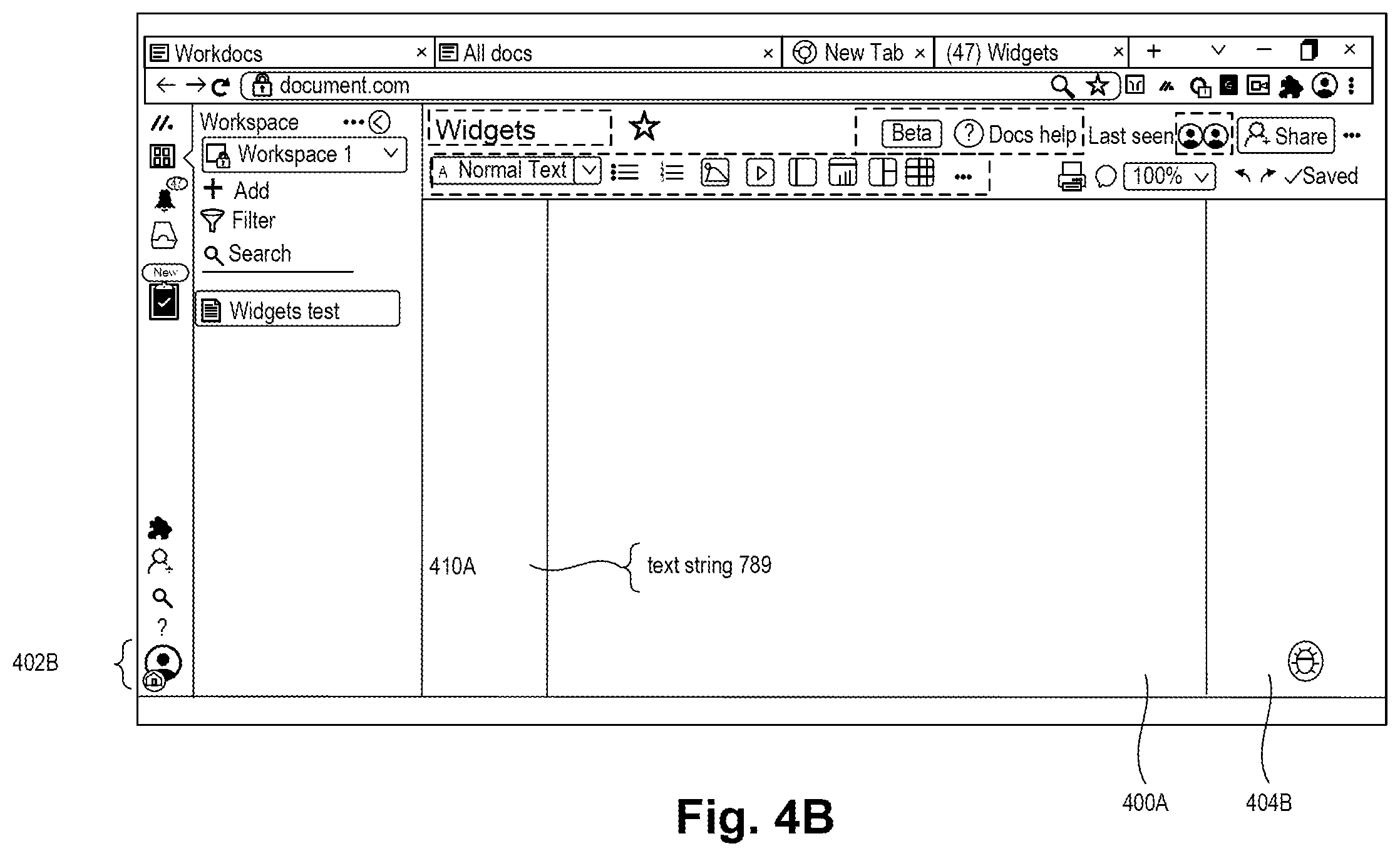 Patent US11782582 Figure 5 – Digital processing systems and methods for detectable codes in presentation enabling targeted feedback in collaborative work systems