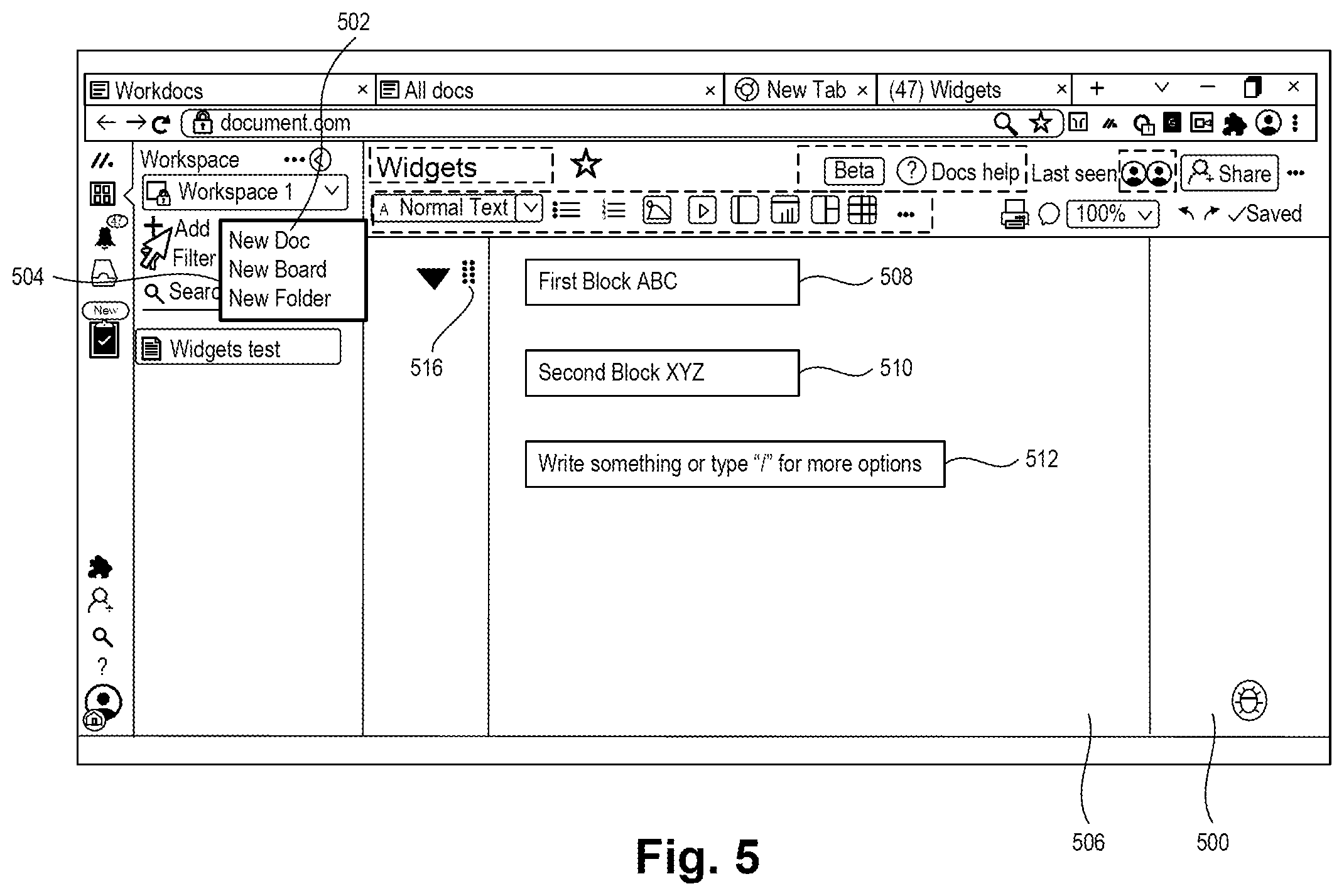 Patent US11782582 Figure 6 – Digital processing systems and methods for detectable codes in presentation enabling targeted feedback in collaborative work systems