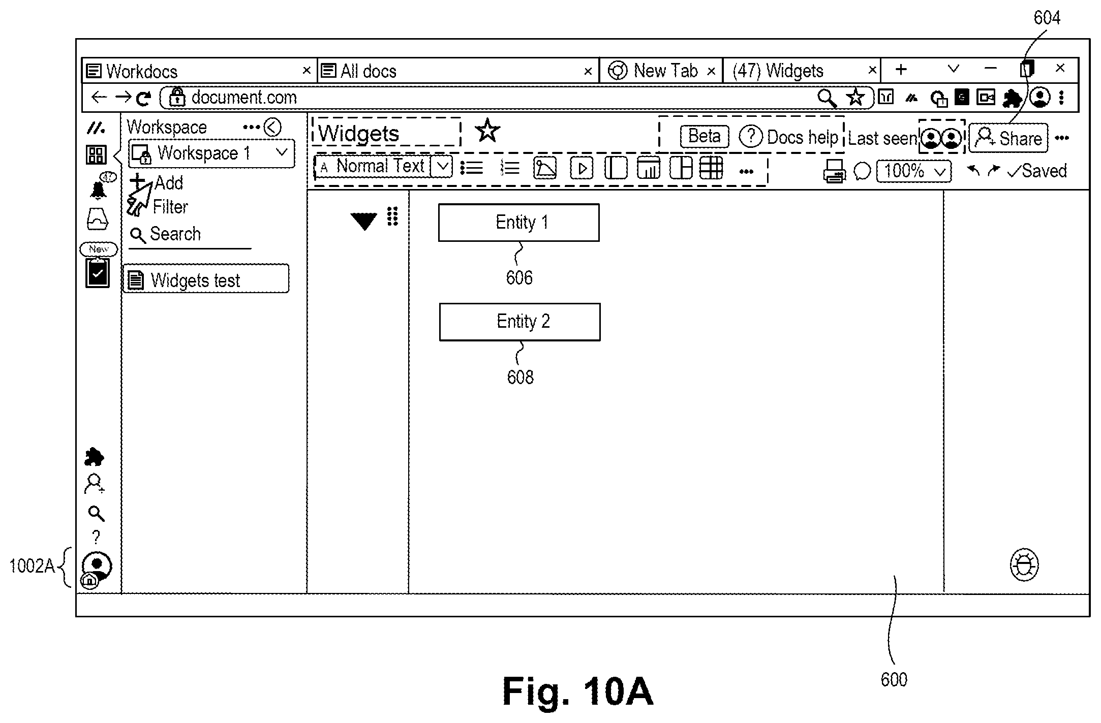 Patent US11782582 Figure 11 – Digital processing systems and methods for detectable codes in presentation enabling targeted feedback in collaborative work systems