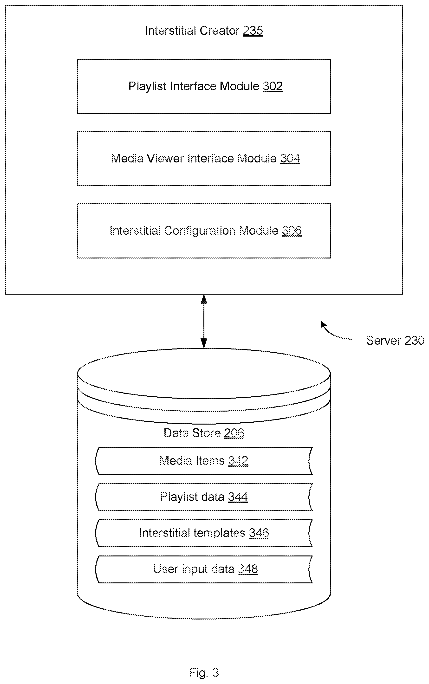 Patent US11782585 Figure 3 – Cloud-based tool for creating video interstitials