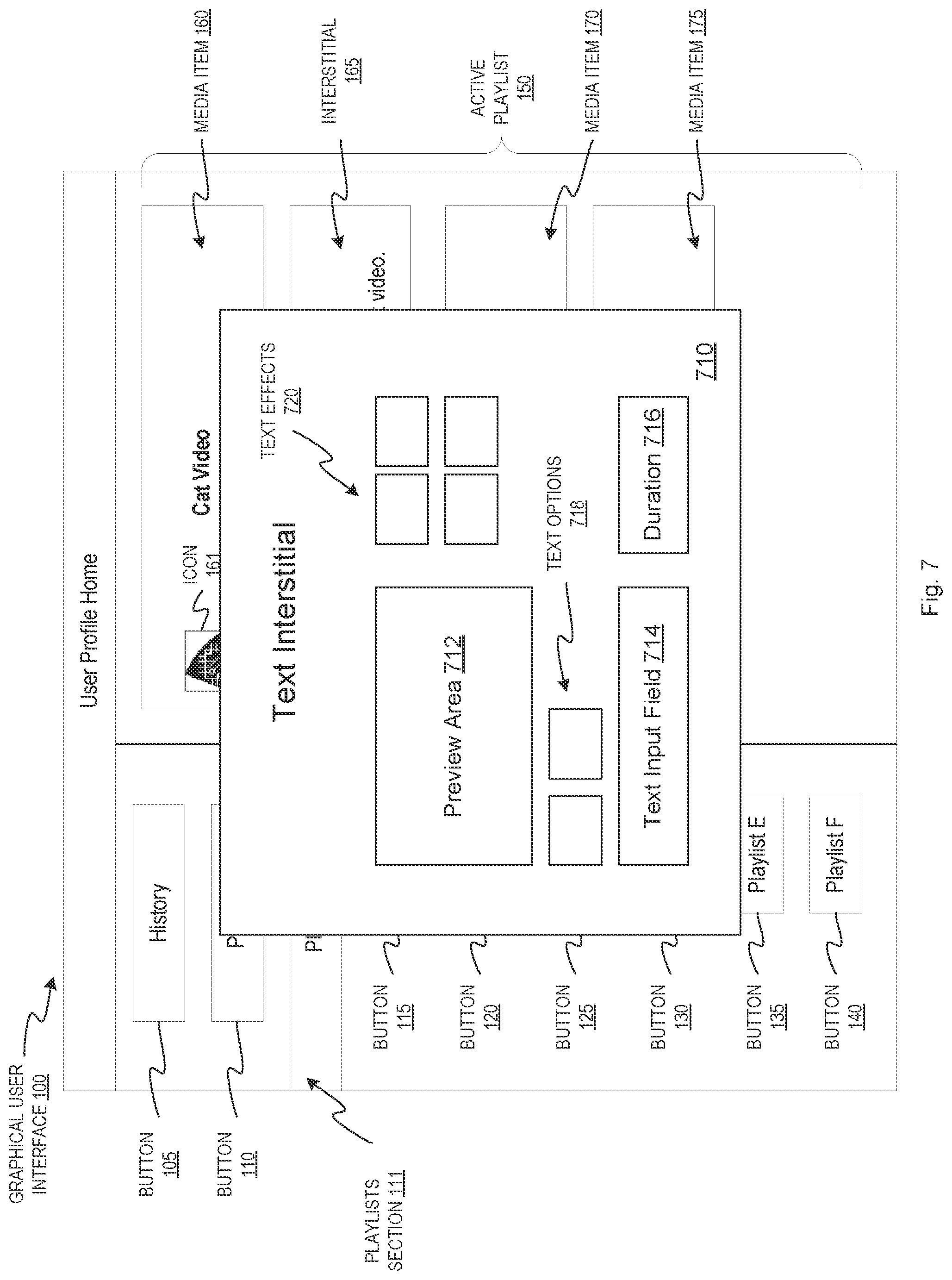 Patent US11782585 Figure 8 – Cloud-based tool for creating video interstitials