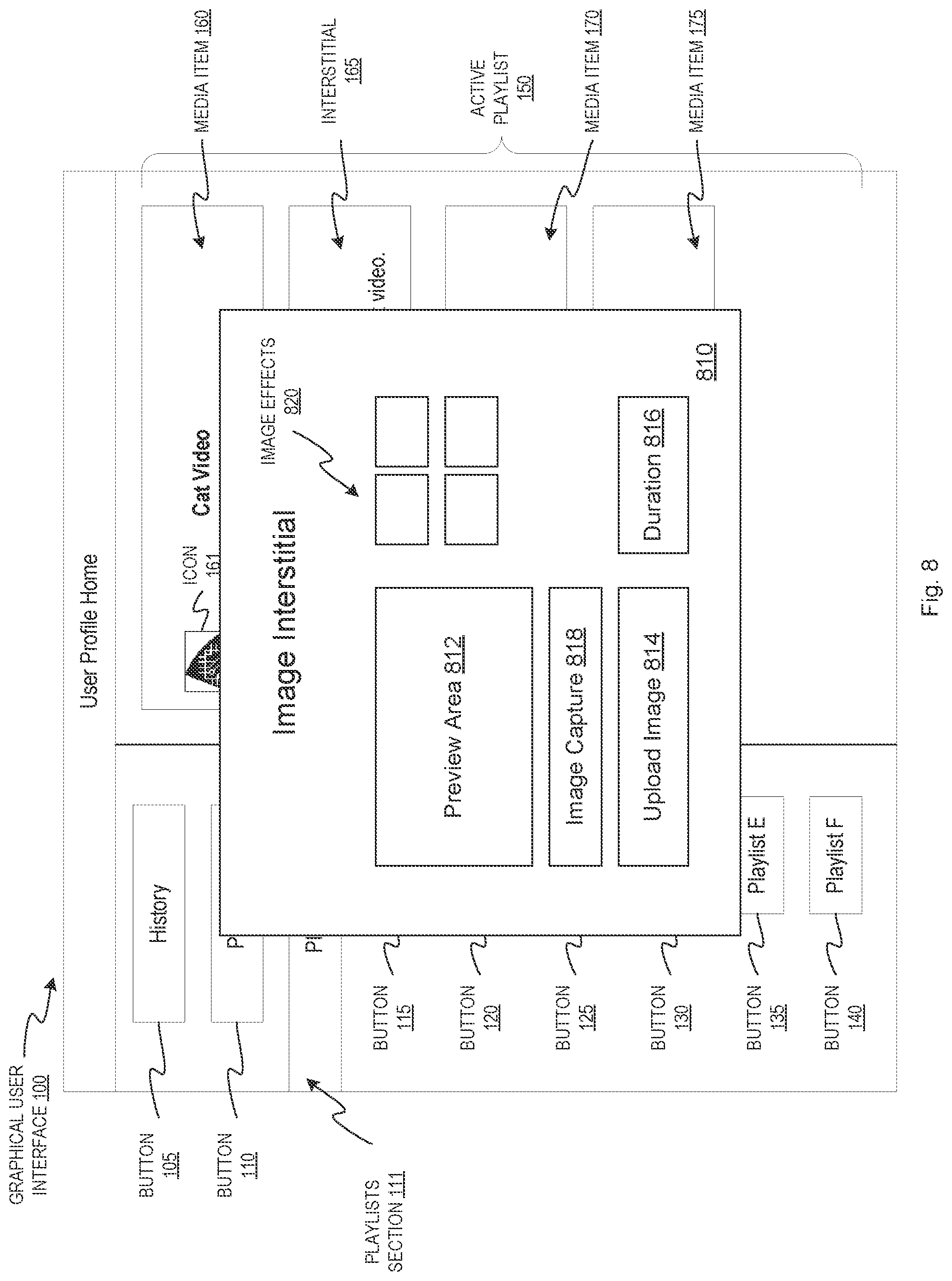 Patent US11782585 Figure 9 – Cloud-based tool for creating video interstitials