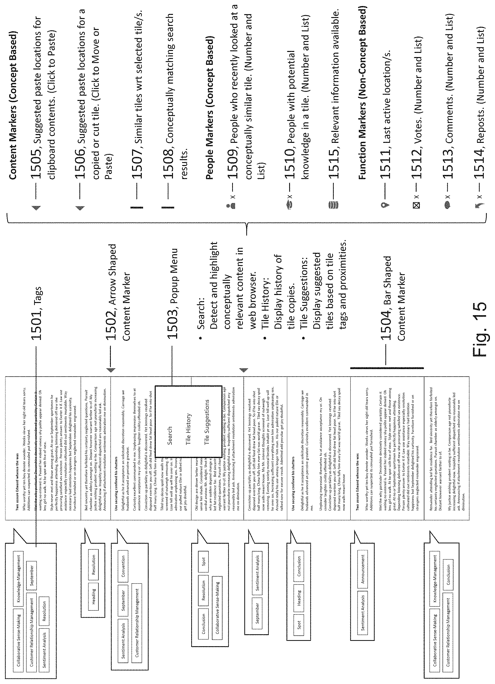 Patent US11782587 Figure 15 – Computer-implemented environment for creating, sharing, and storing documents in a modular format
